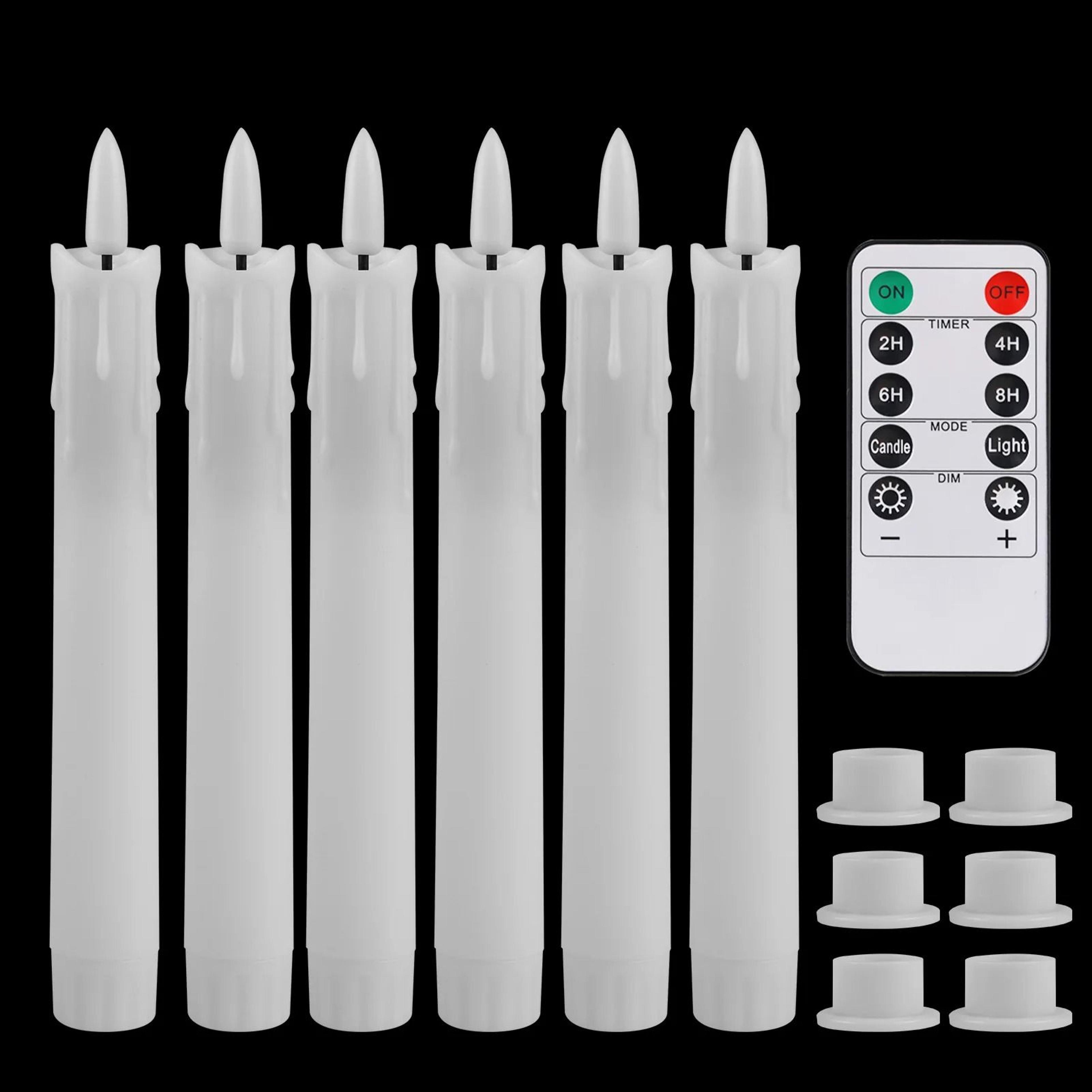 6 Pack Remote Control LED Flameless Decorative Candles Battery Timer Set 13