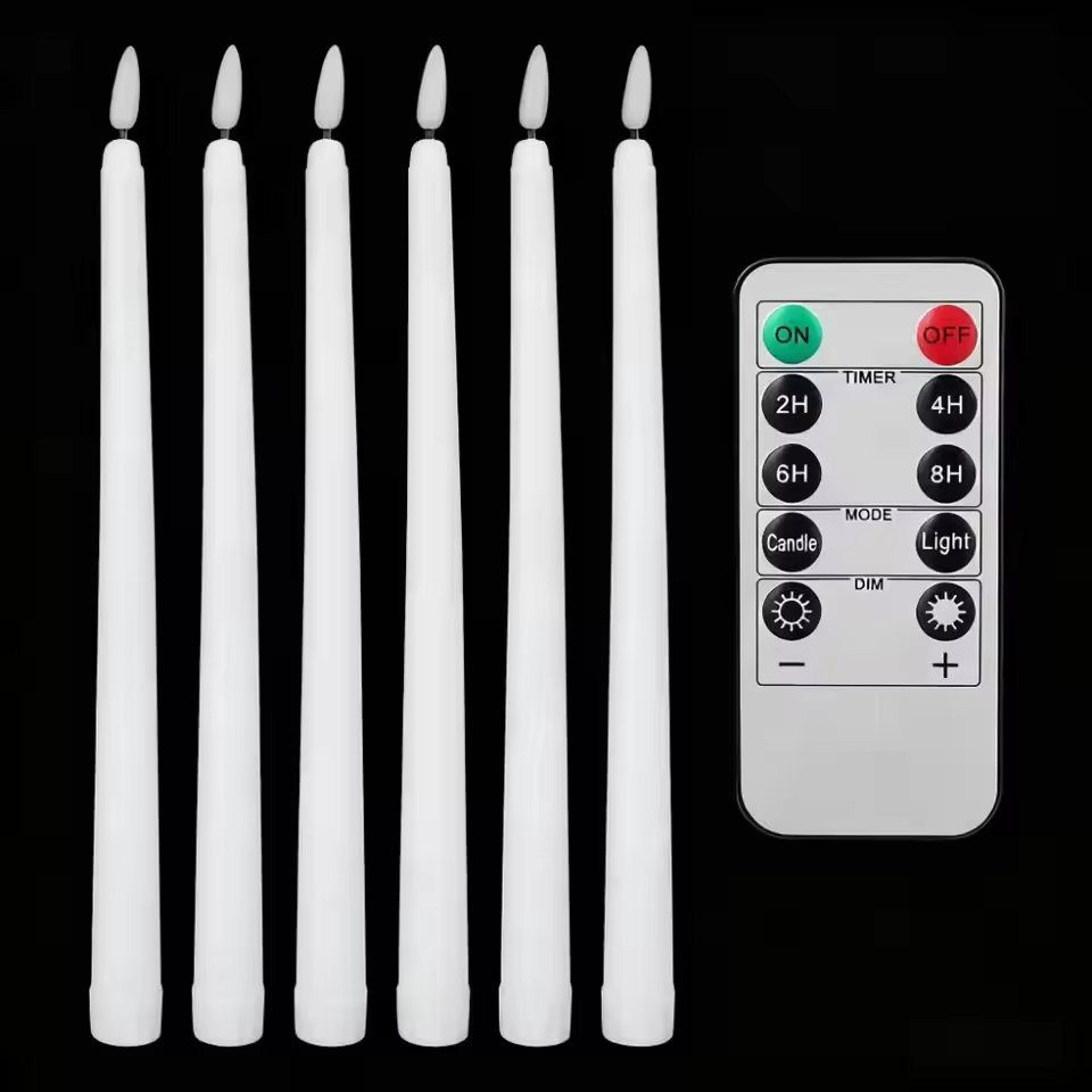 6 Pack Remote Control LED Flameless Decorative Candles Battery Timer Set 15