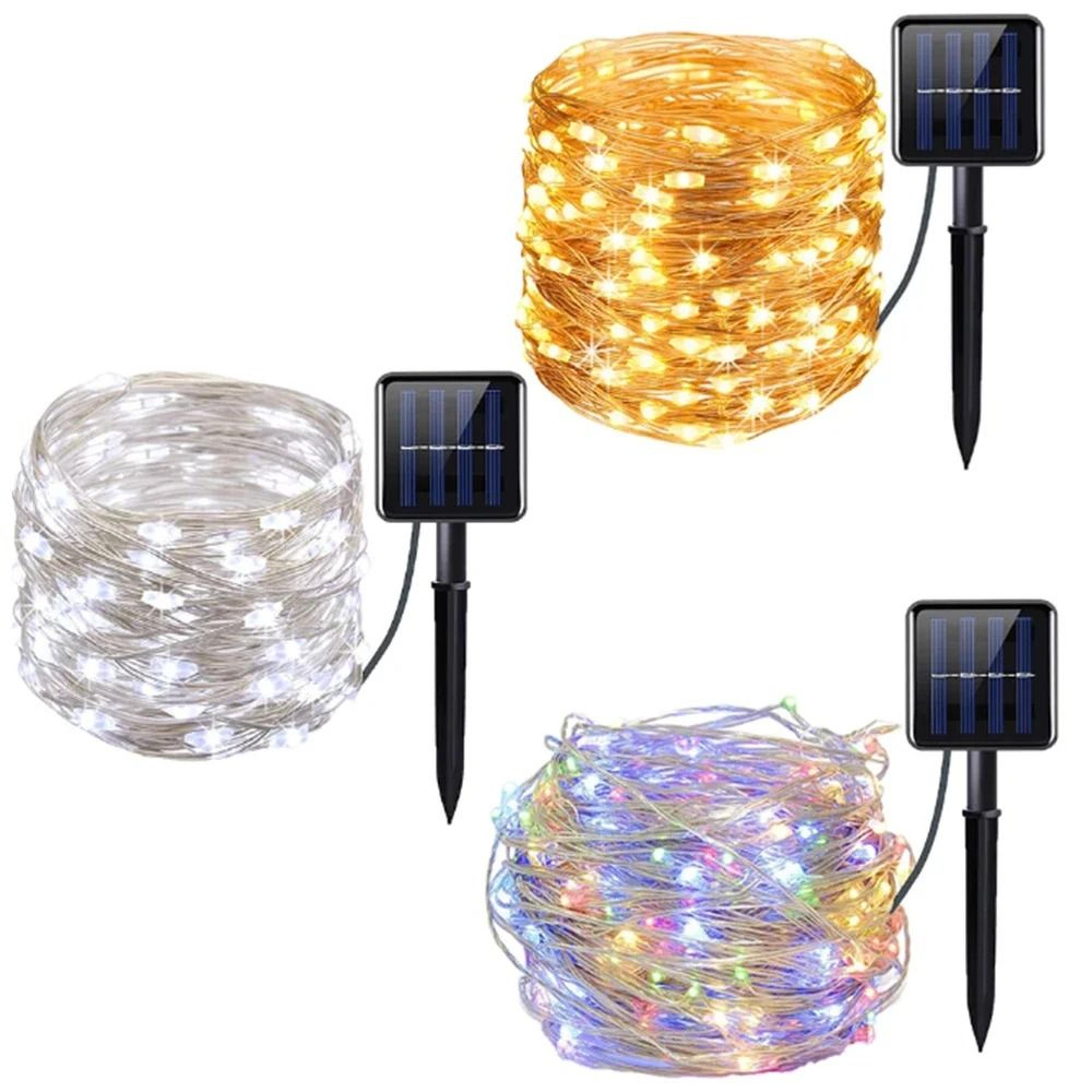 solar outdoor led string fairy lights waterproof garden patio christmas garlands