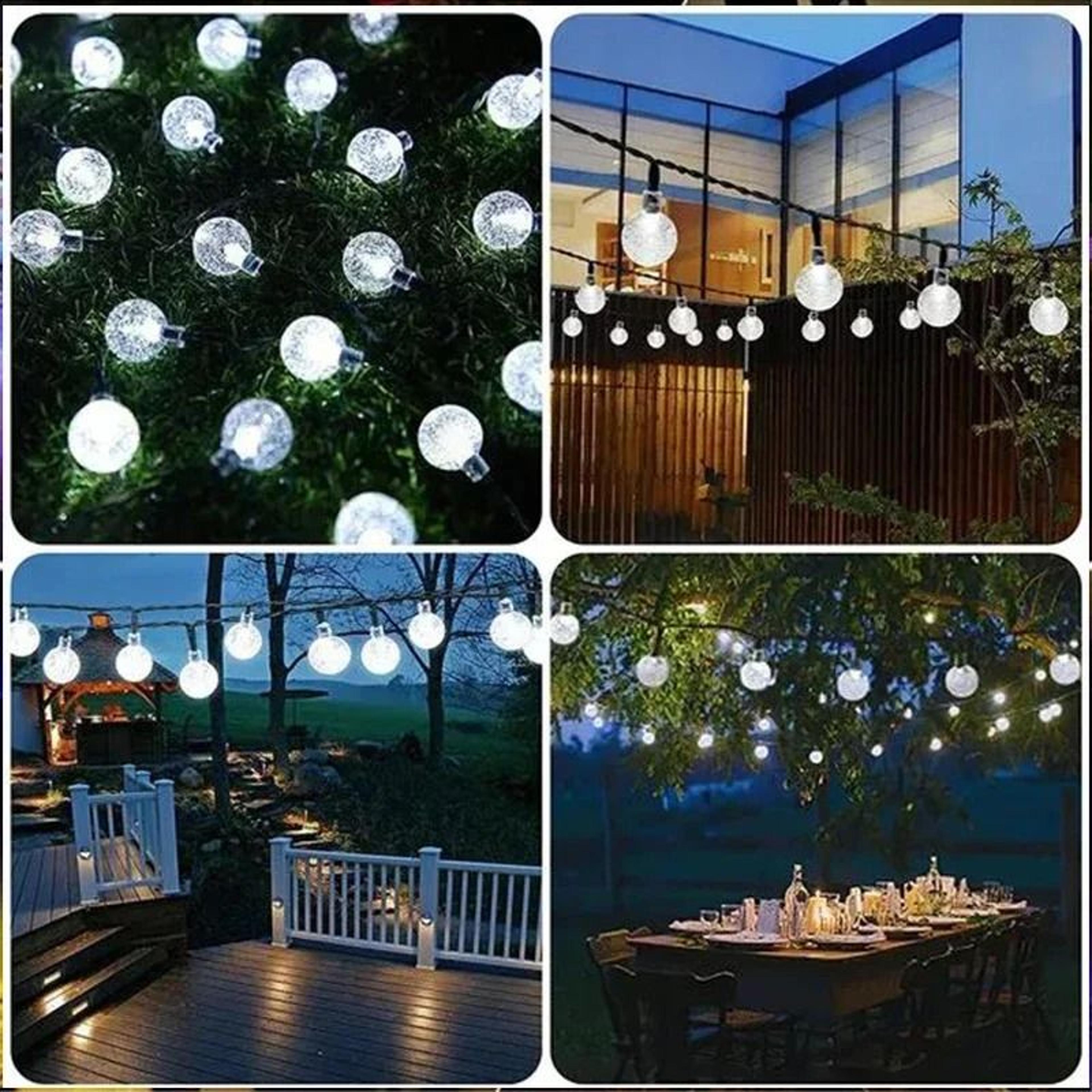 200LED Solar Outdoor Crystal Fairy String Lights 8 Modes Waterproof Patio Decor 4
