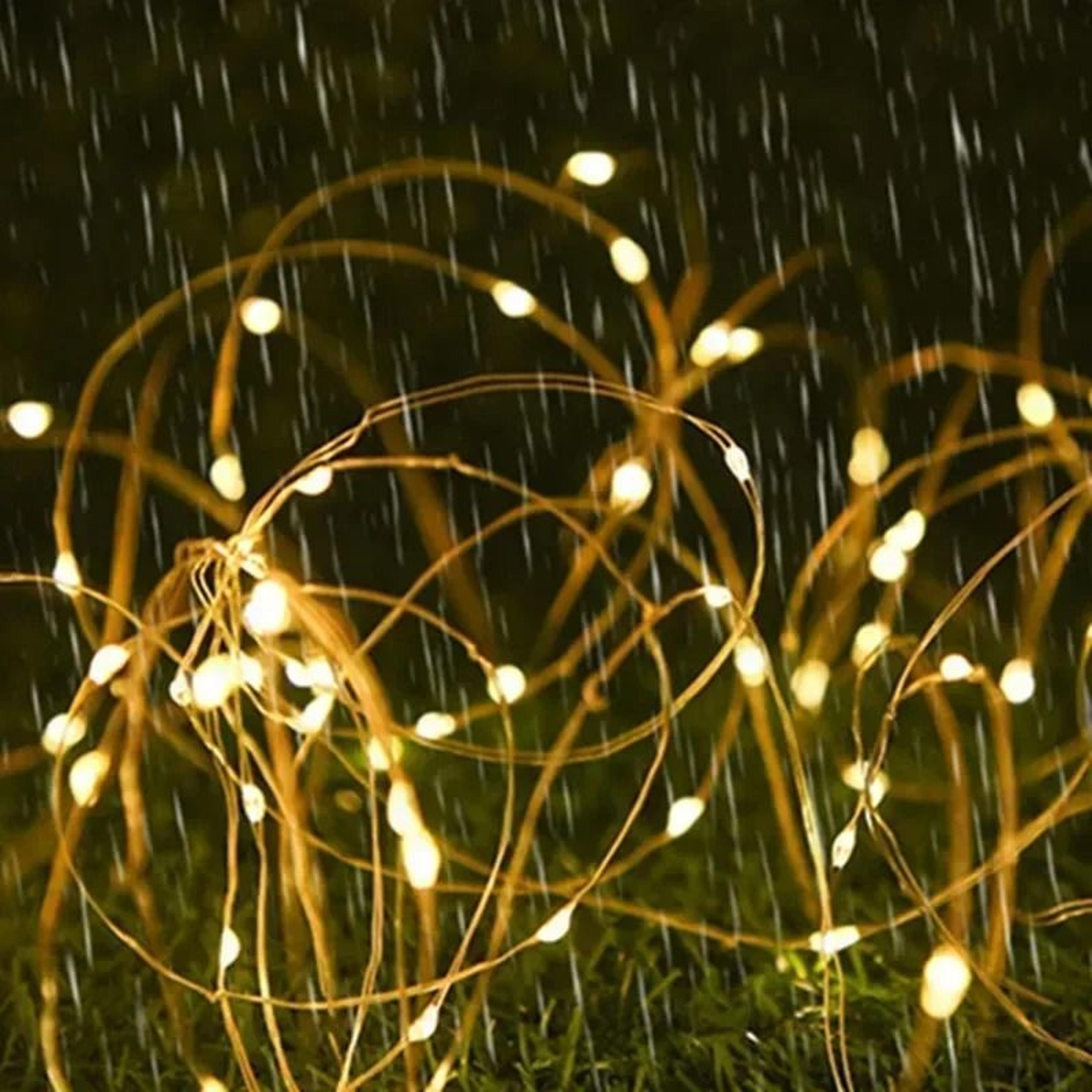 Solar Outdoor Copper Wire Fairy String Lights 8 Modes IP65 Waterproof Garden Decor 2