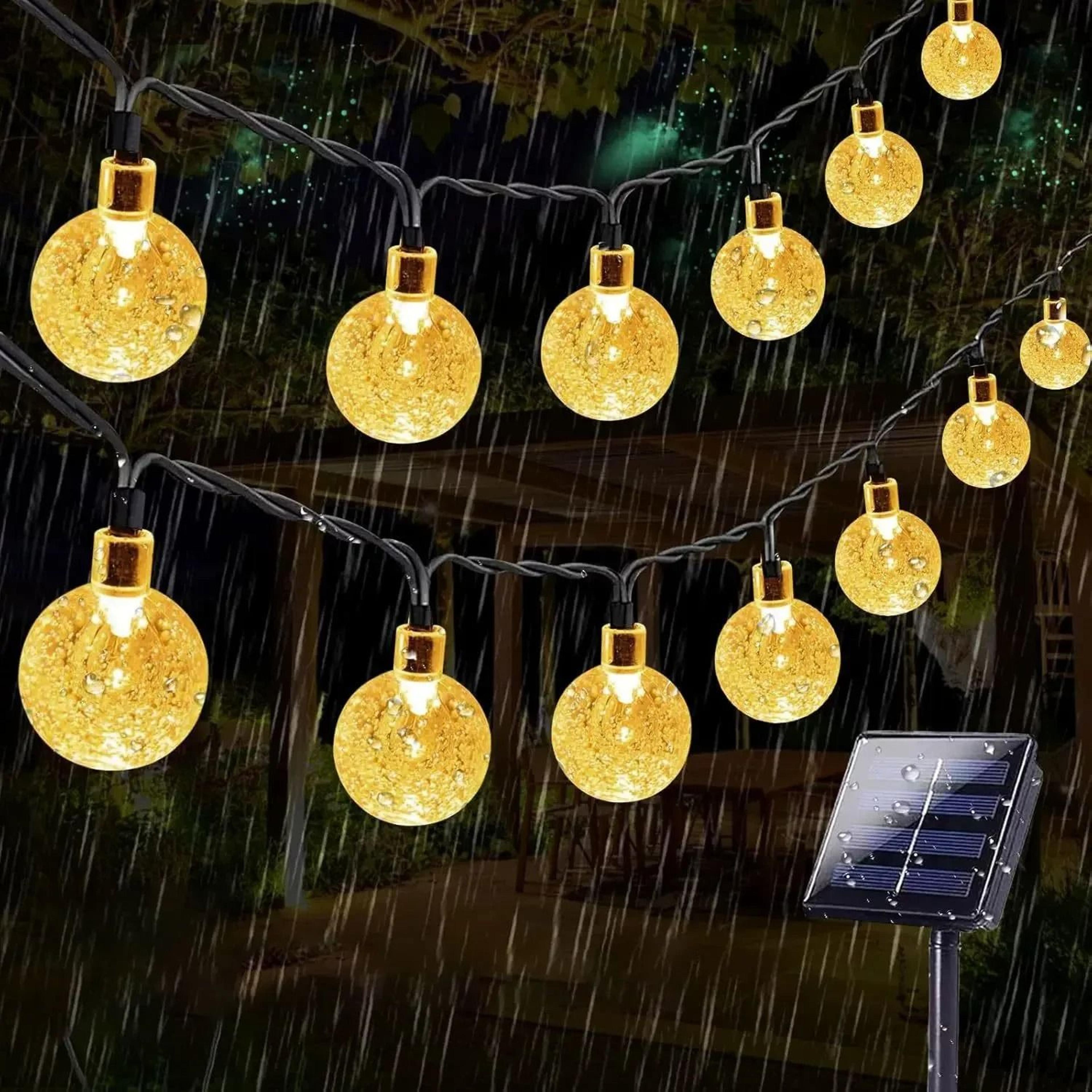 Solar Outdoor Bubble Crystal Globe String Lights 8 Modes Waterproof Patio Decor 7
