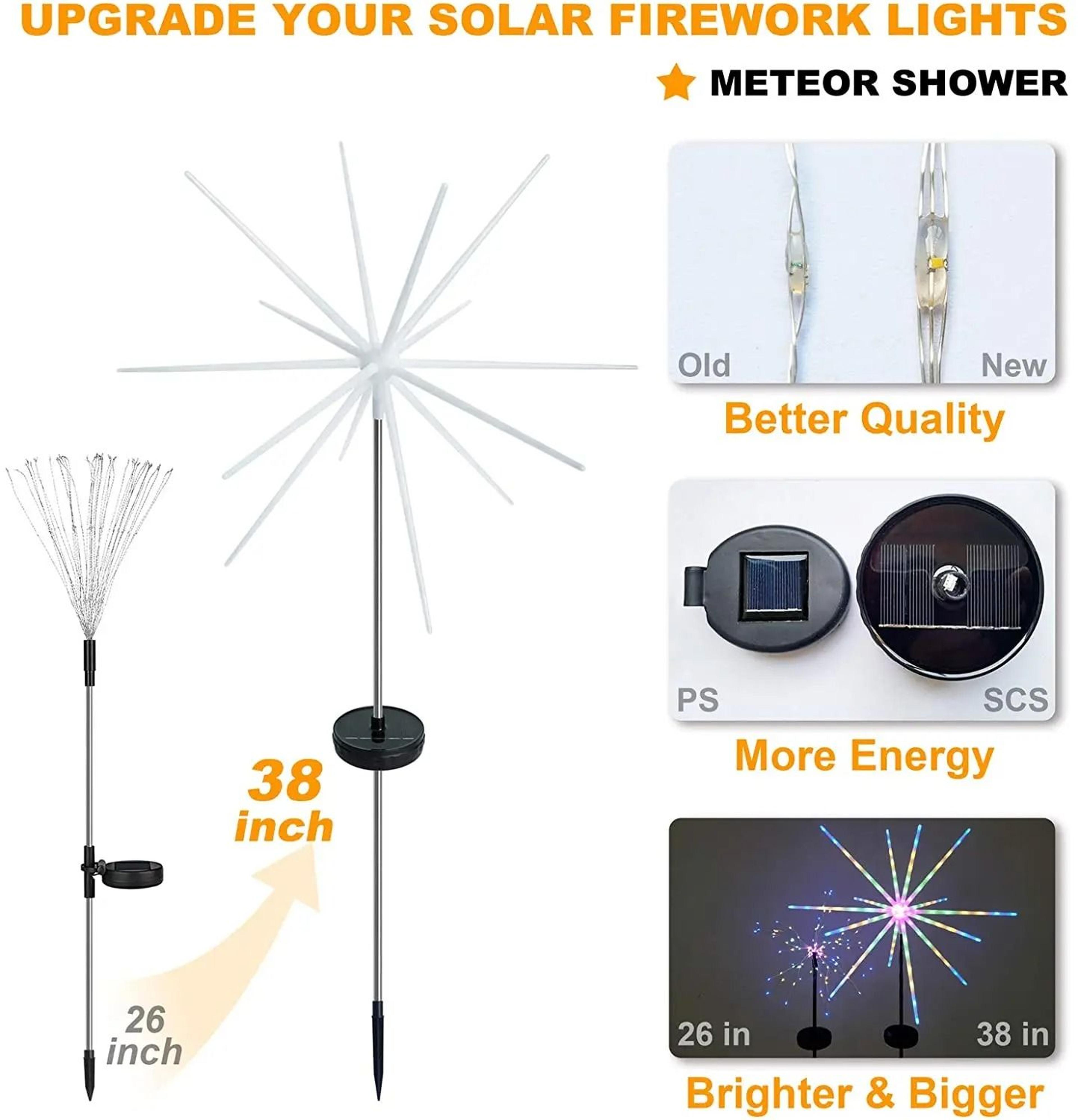 112LED Solar Outdoor Firework Light Strand 8 Modes Timing IP65 Garden Decor 5