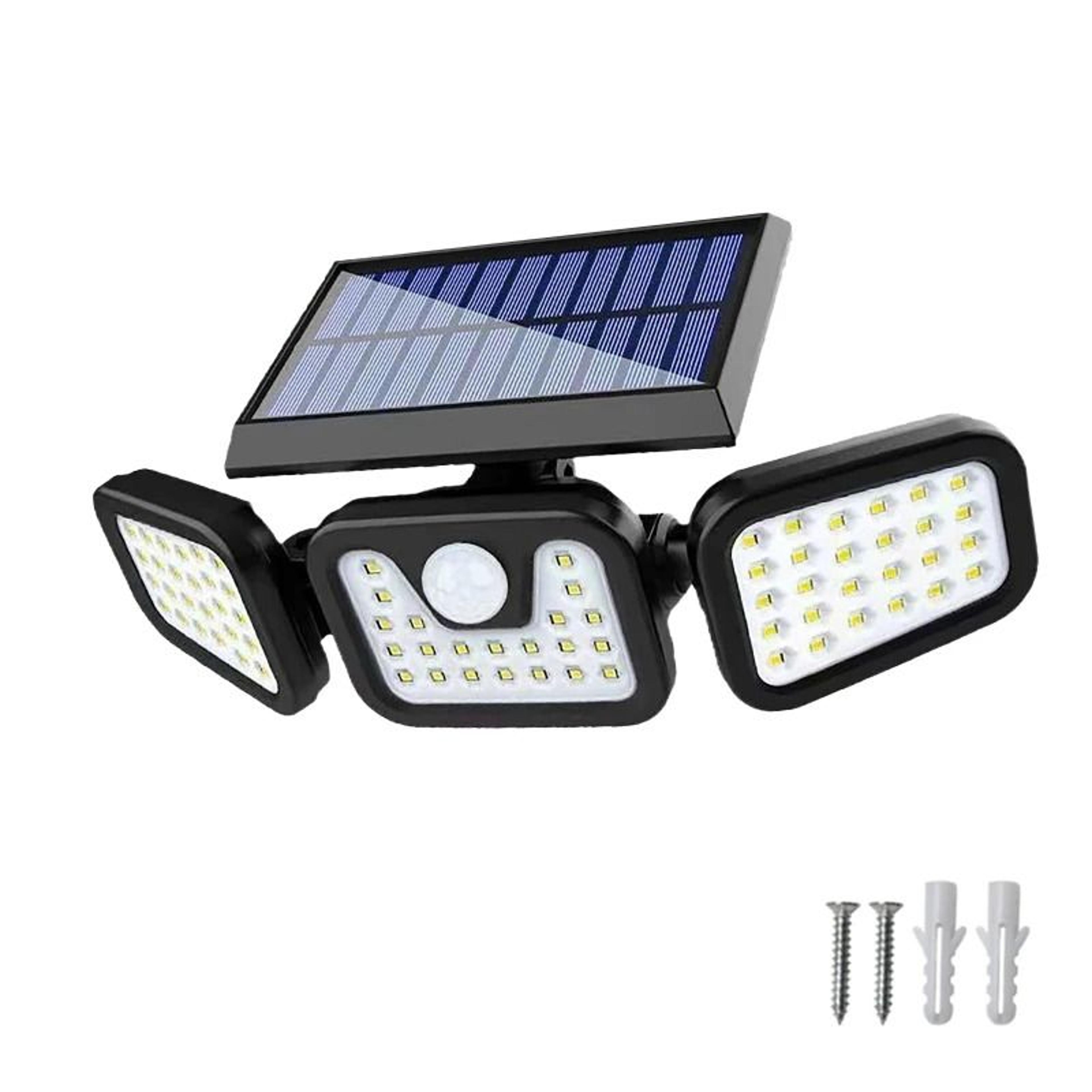 3Head Solar Motion Sensor Outdoor Security Wall Light Waterproof Spotlights 6