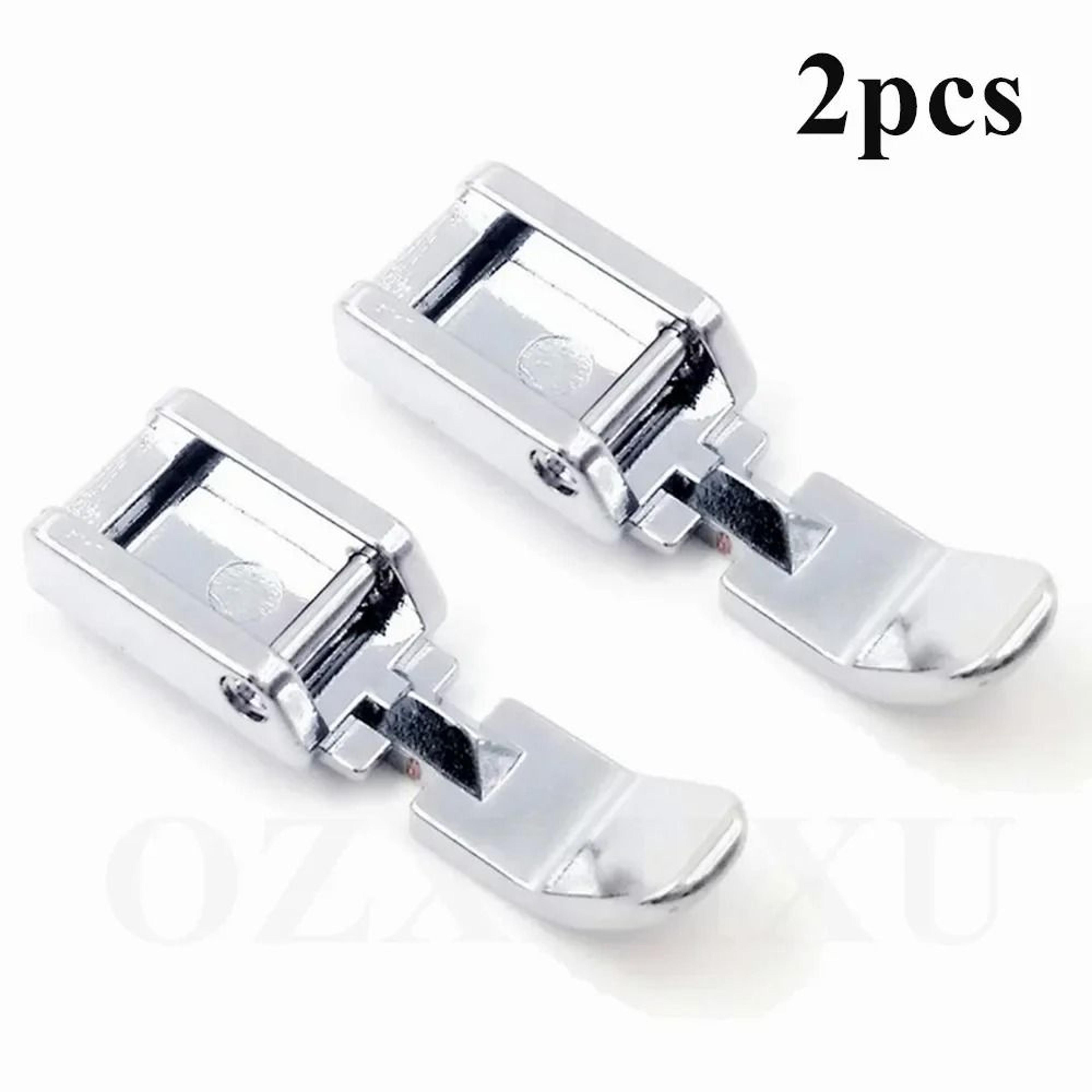 Zipper Sewing Machine Presser Foot LeftRight Narrow SnapOn Set For Brother Singer 6