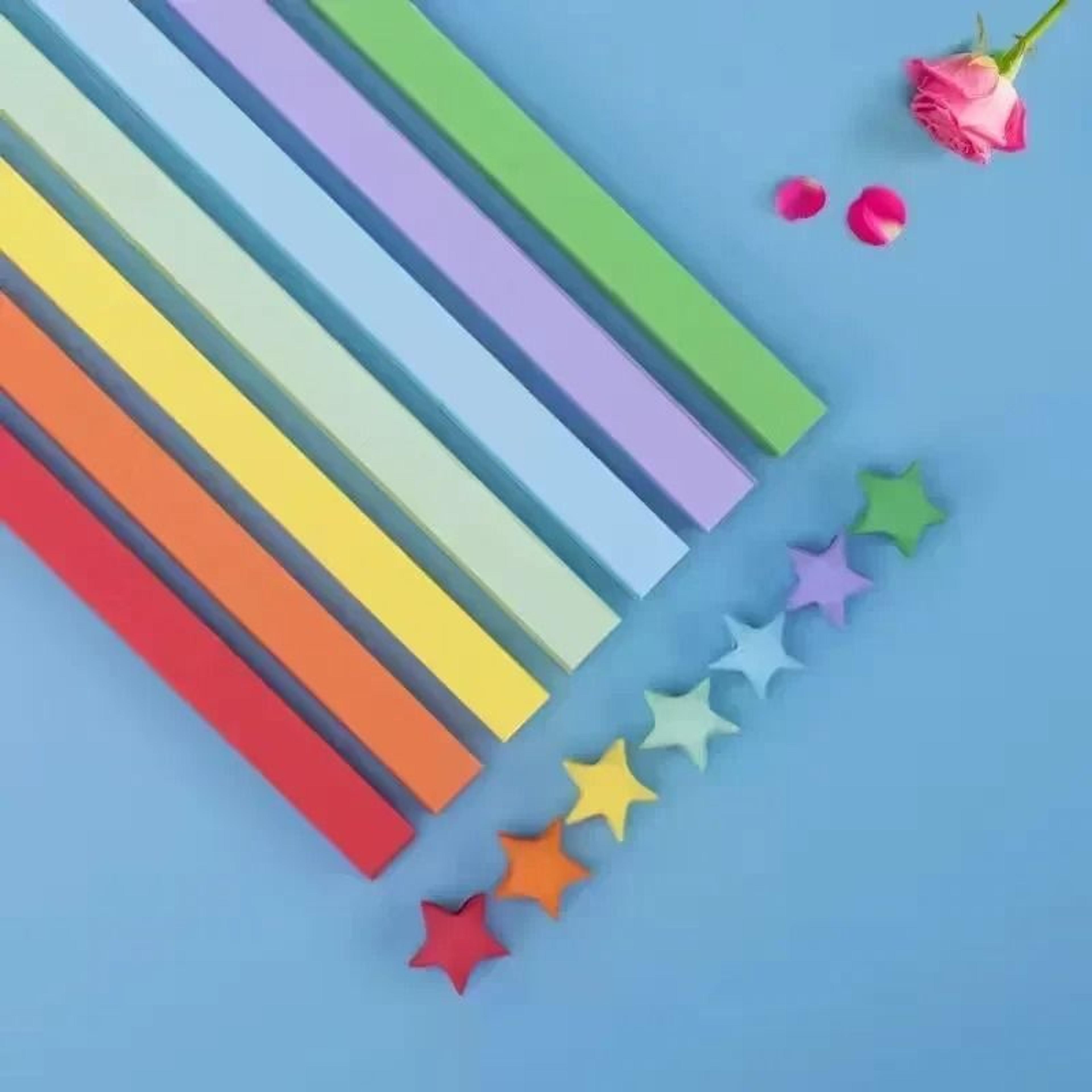 540Sheet Origami Stars Paper Strips 27 Colors DoubleSided DIY Lucky Star Folding Craft 2