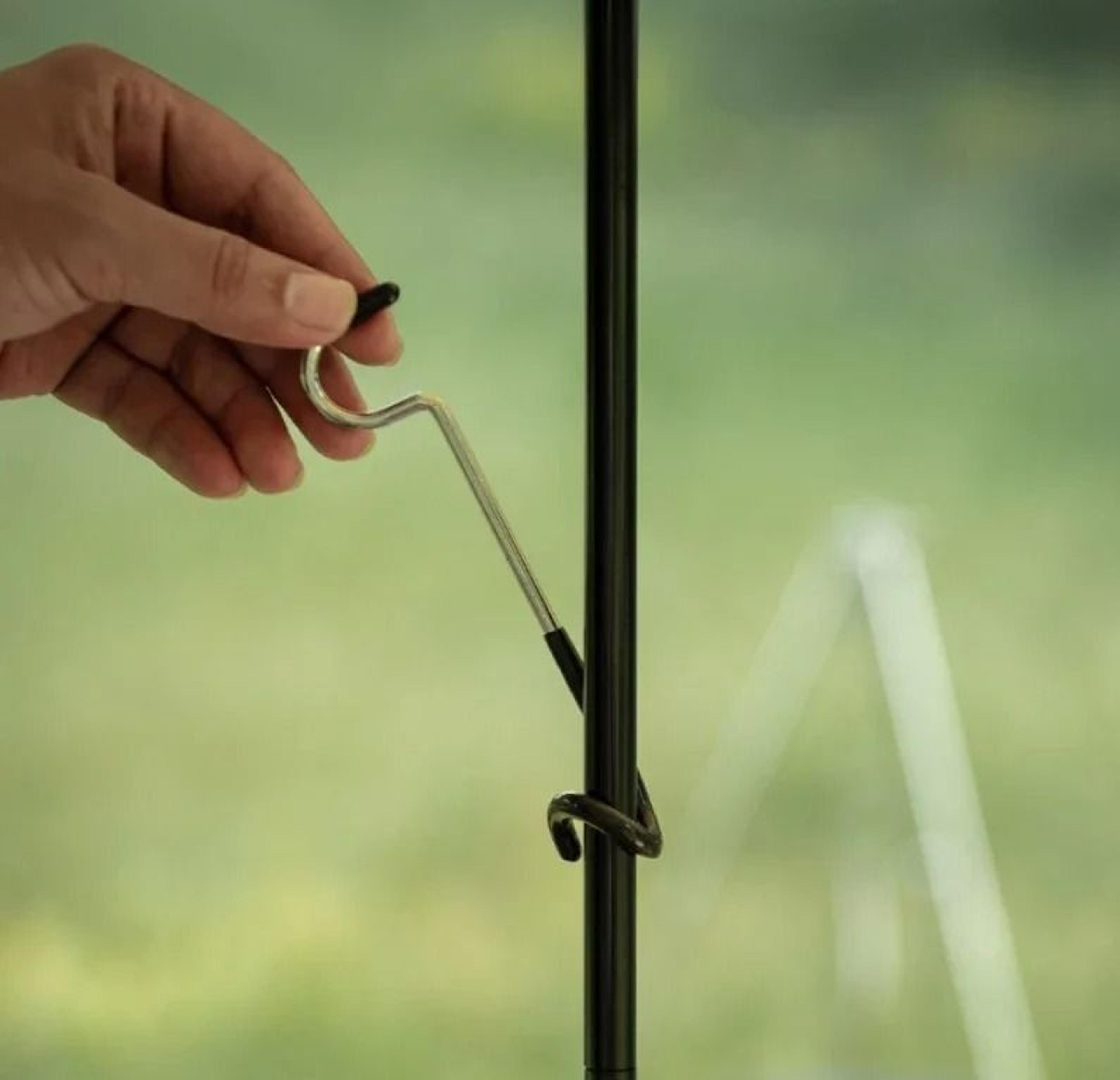 Stainless Steel Camping Light Pole Hook Tent Lamp Hanger Multifunctional Equipment 3