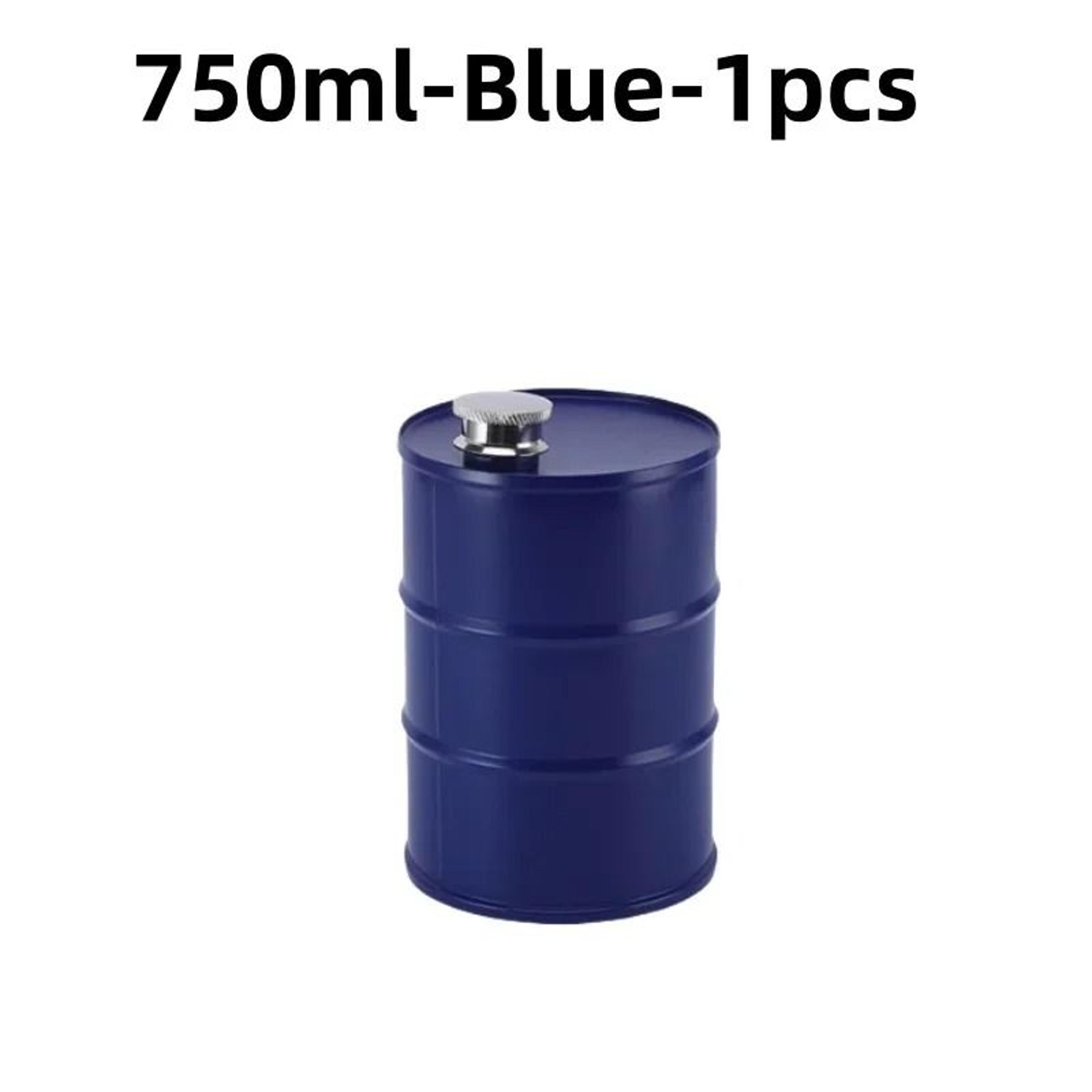 25oz Oil Drum Stainless Steel Hip Flask Portable Whisky Liquor Bottle 8