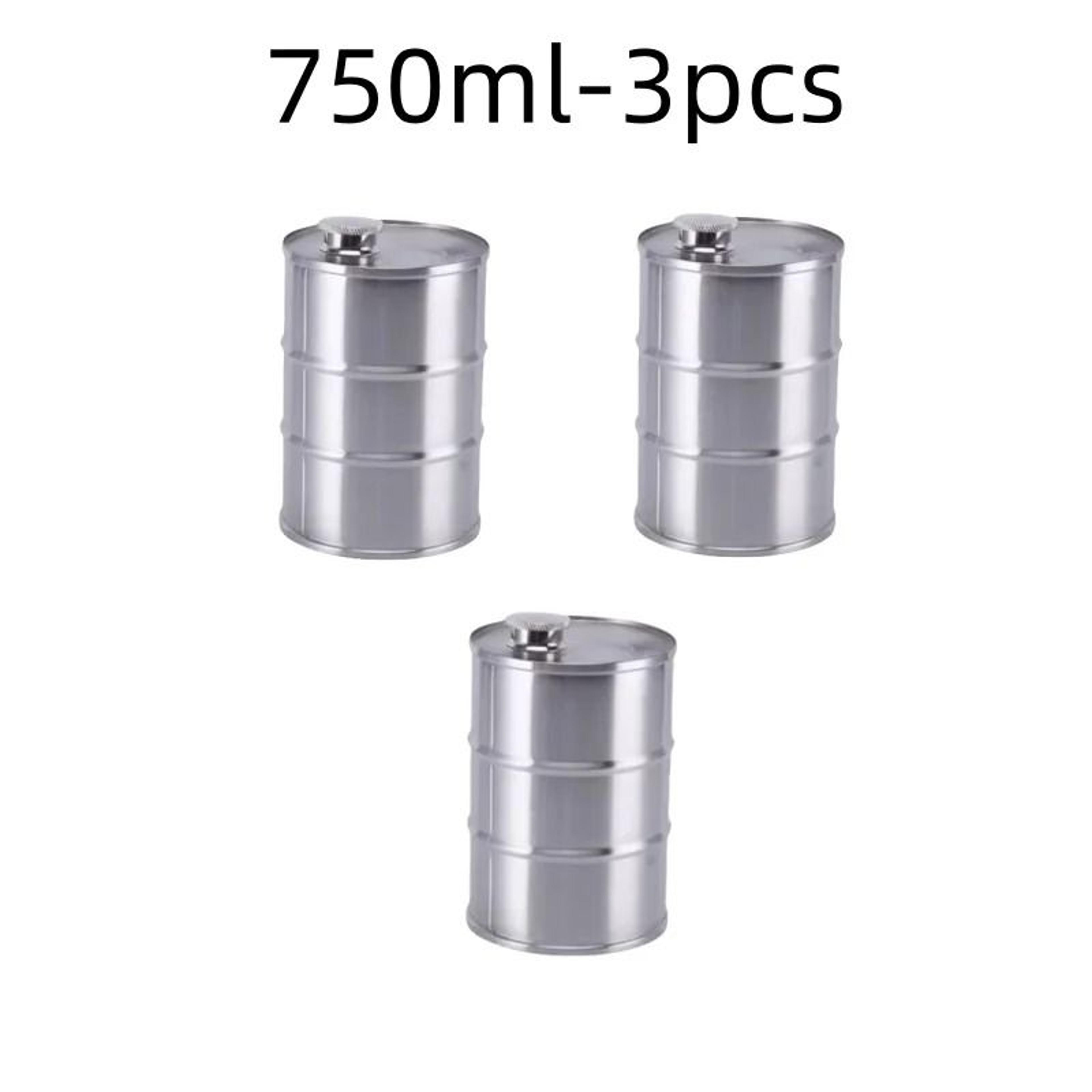 25oz Oil Drum Stainless Steel Hip Flask Portable Whisky Liquor Bottle 27