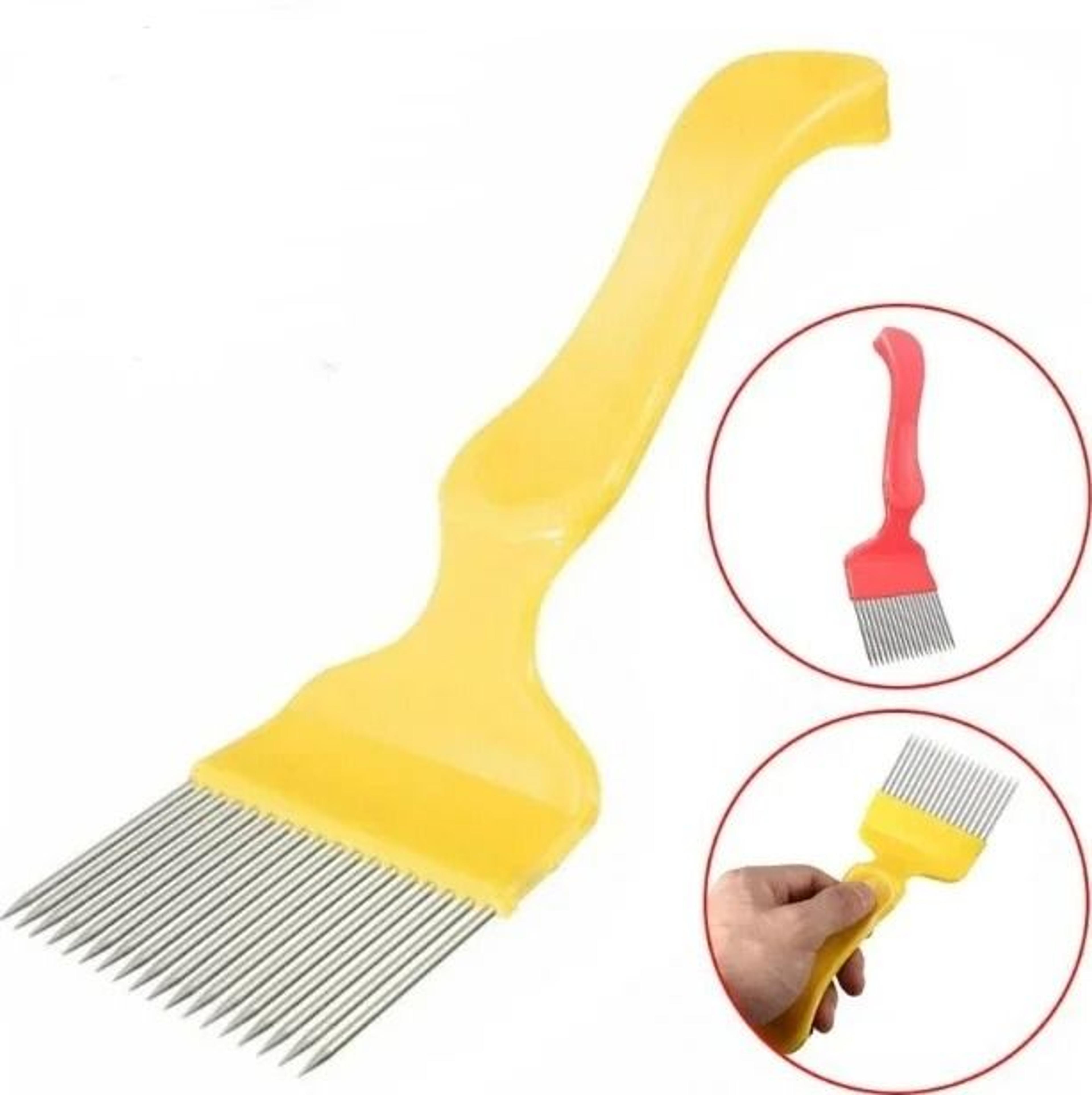 18Pin Stainless Steel Bee Honey Uncapping Fork Beekeeping Sparse Rake Comb Tool 1