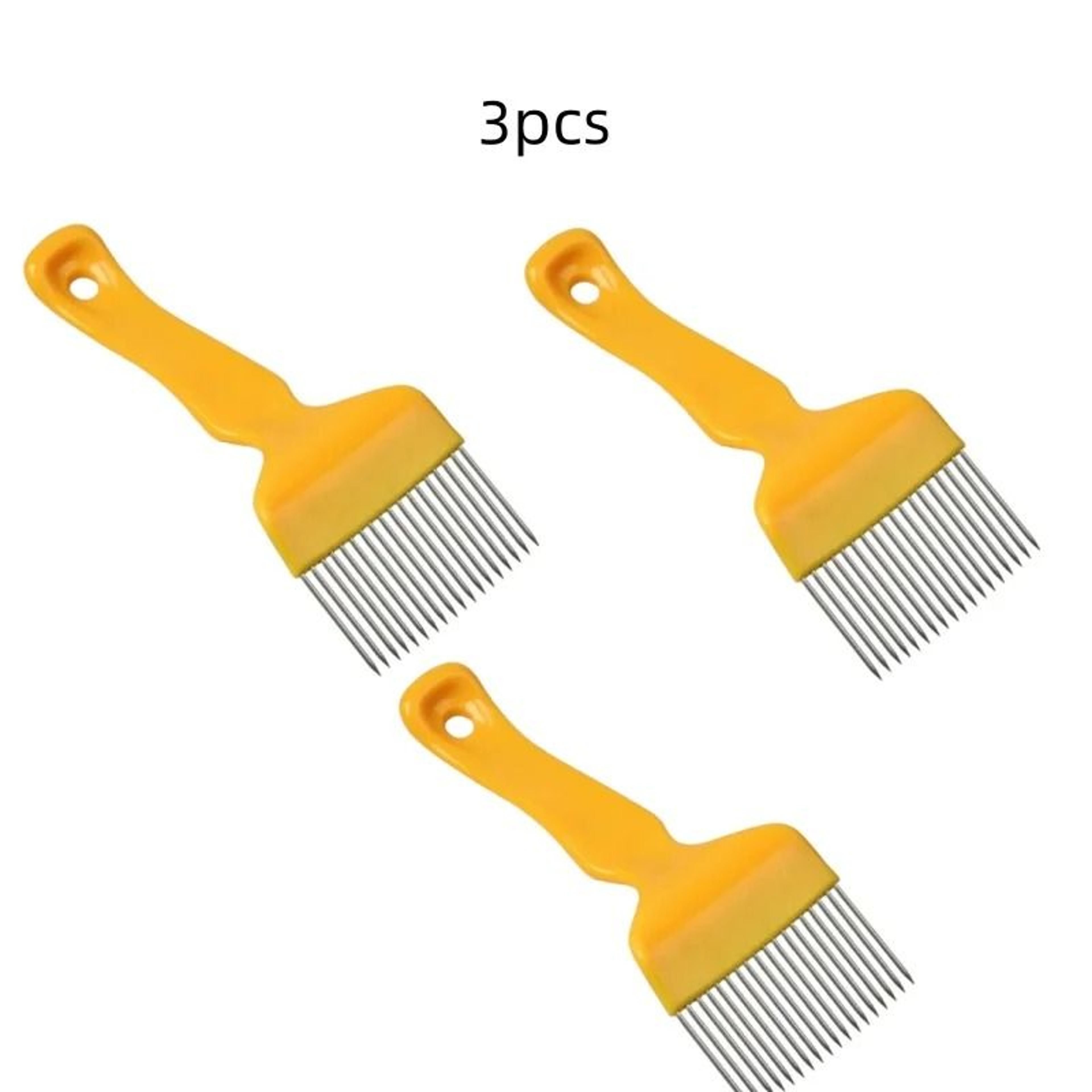 18Pin Stainless Steel Bee Honey Uncapping Fork Beekeeping Sparse Rake Comb Tool 8