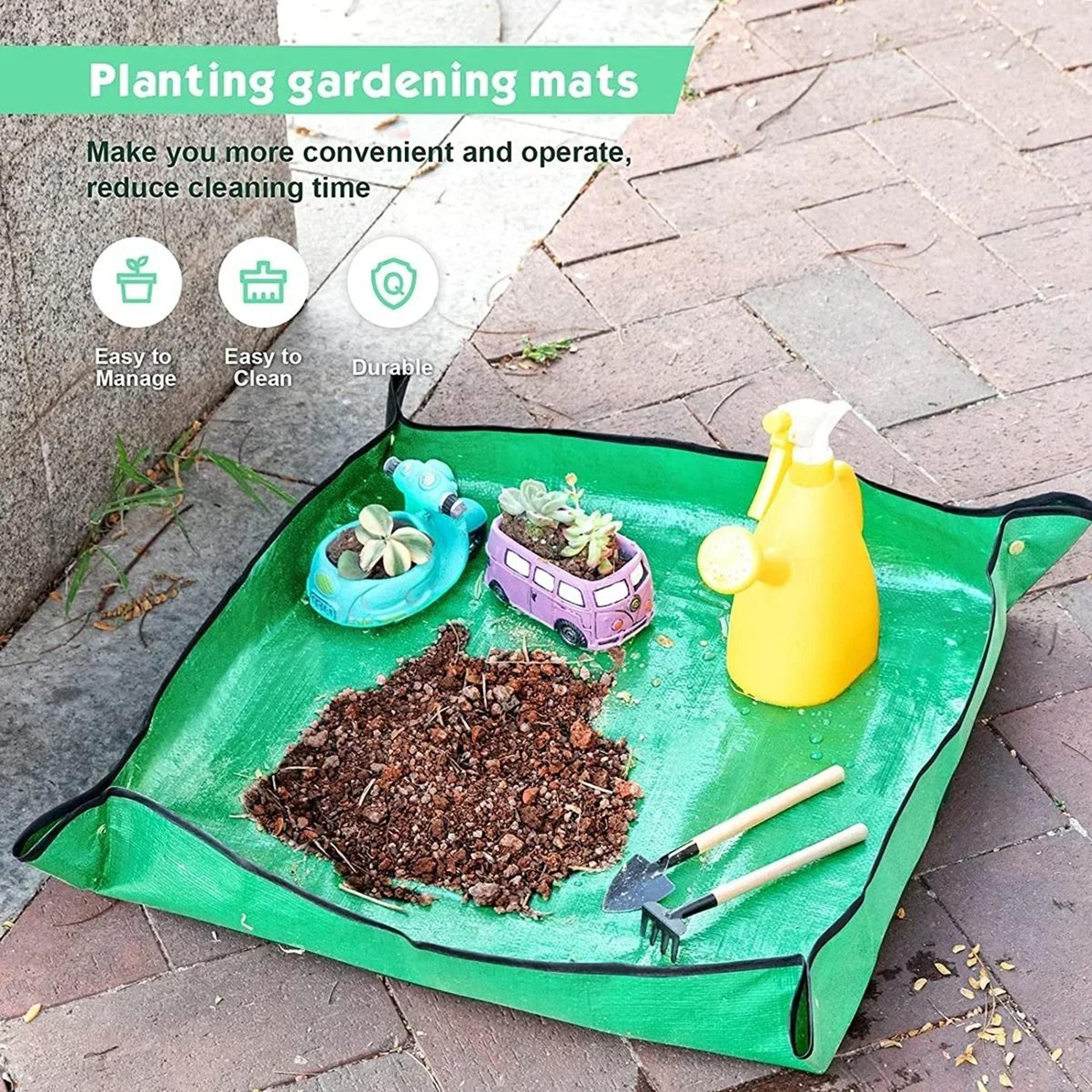 foldable waterproof pe gardening planting mat & plant repotting pad