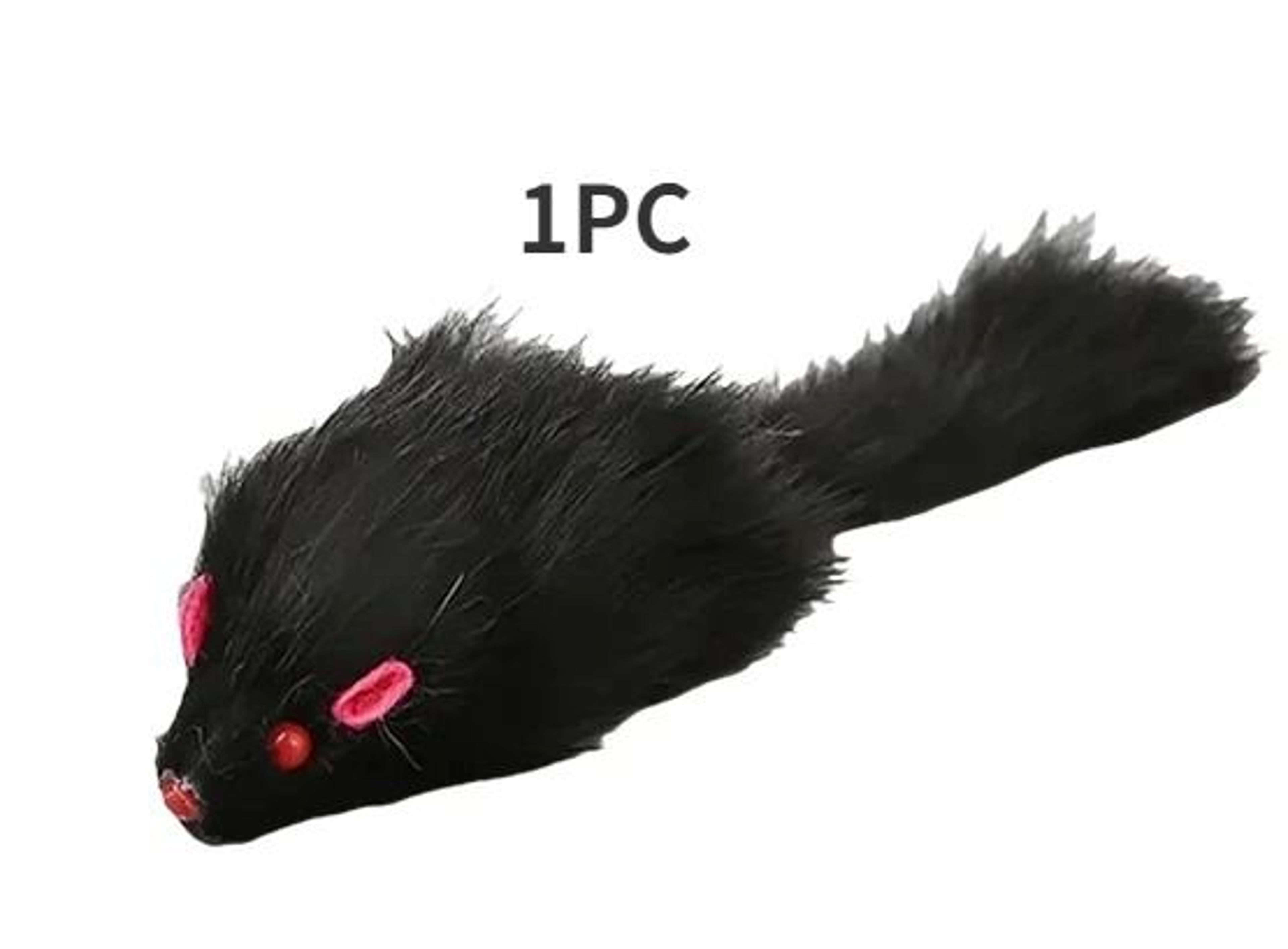 18cm Soft Rabbit Fur False Mouse Cat Toy With LongHaired Tail For Indoor Pets 8