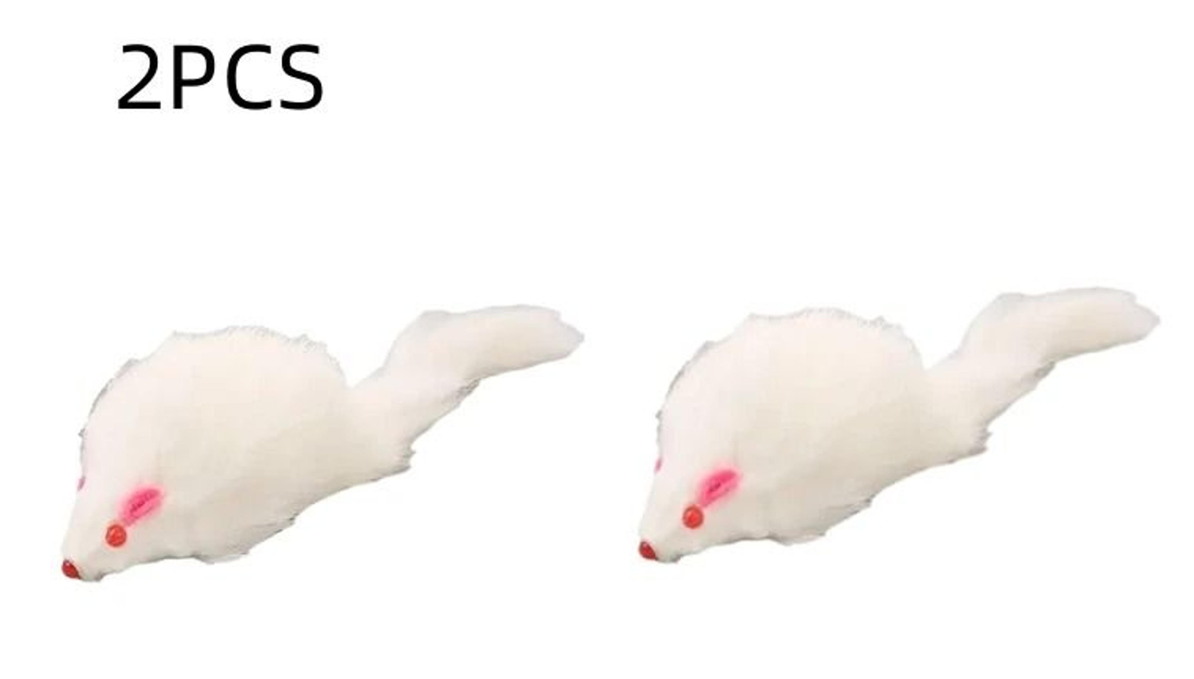 18cm Soft Rabbit Fur False Mouse Cat Toy With LongHaired Tail For Indoor Pets 12