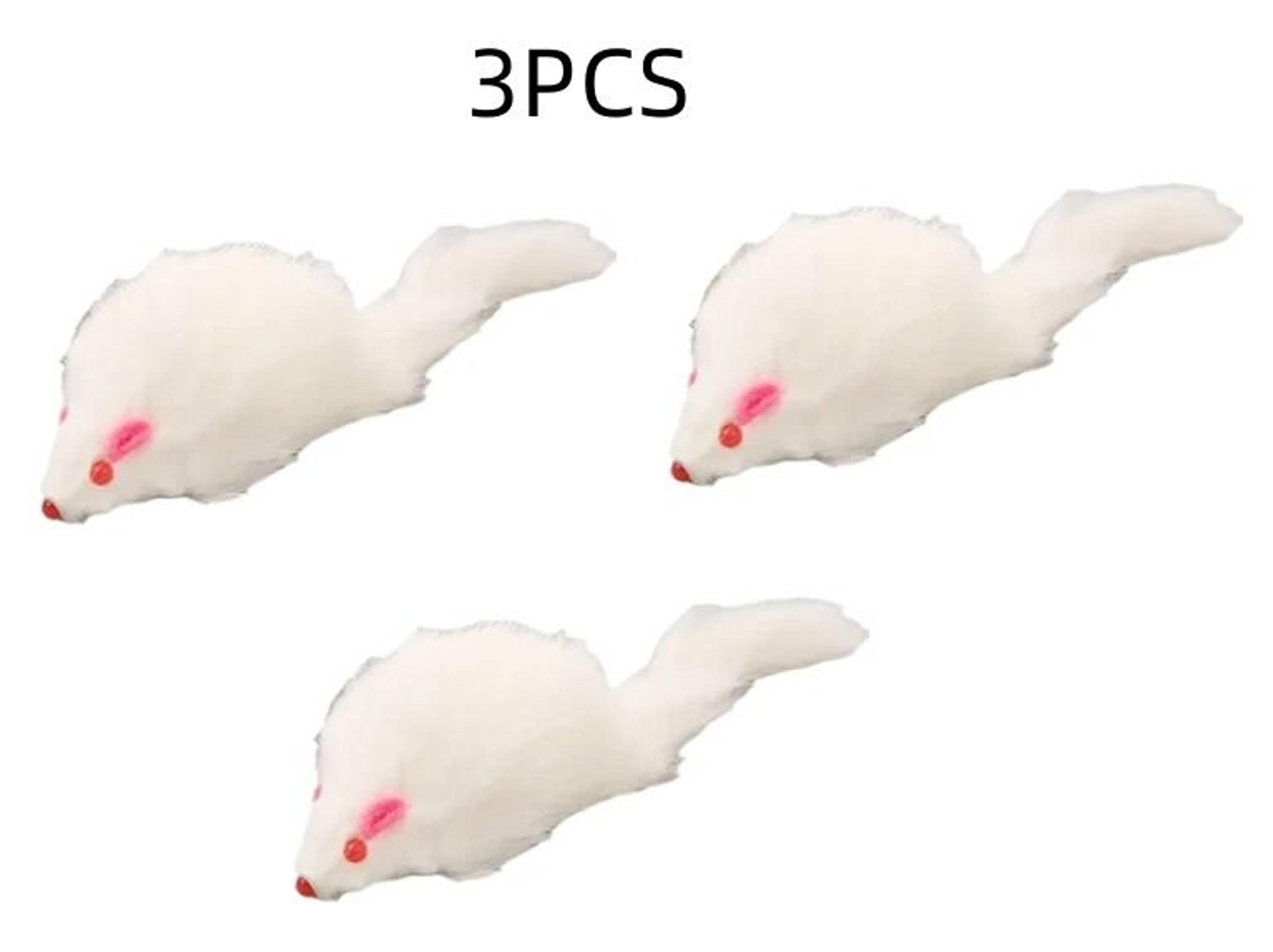 18cm Soft Rabbit Fur False Mouse Cat Toy With LongHaired Tail For Indoor Pets 13