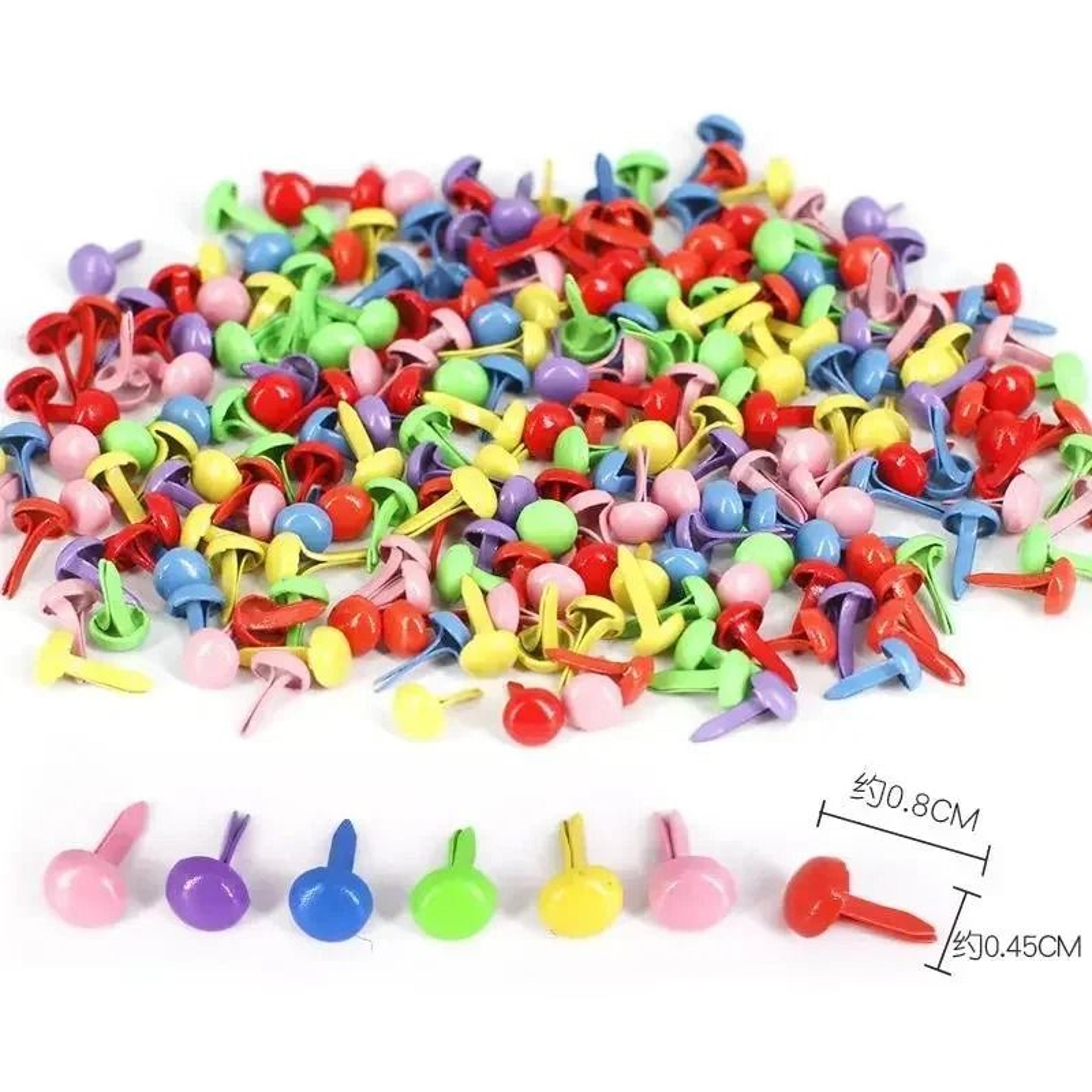 Mixed Pattern Round Metal Brads For DIY Scrapbooking Crafts  Paper Embellishments 3