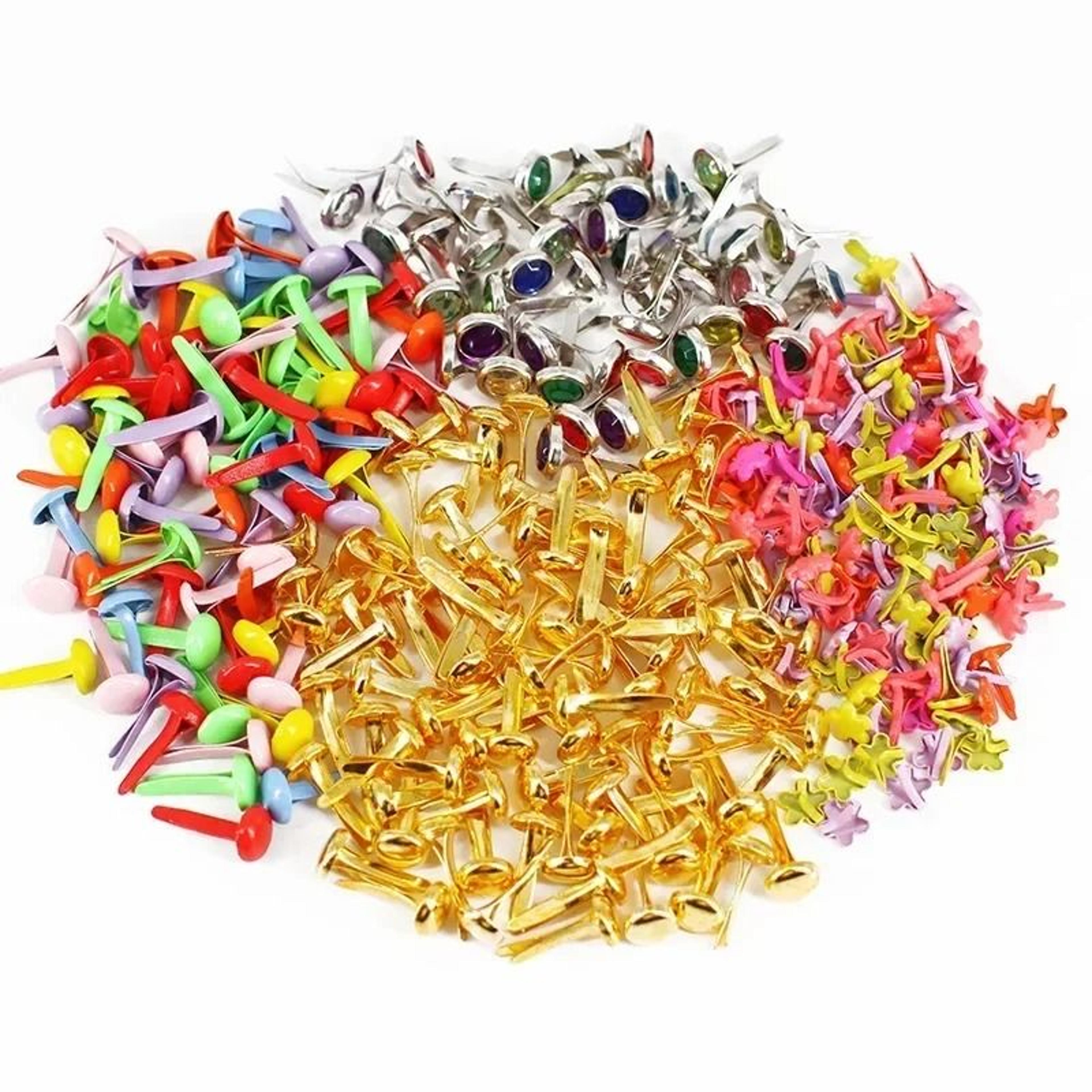 Mixed Pattern Round Metal Brads For DIY Scrapbooking Crafts  Paper Embellishments 0
