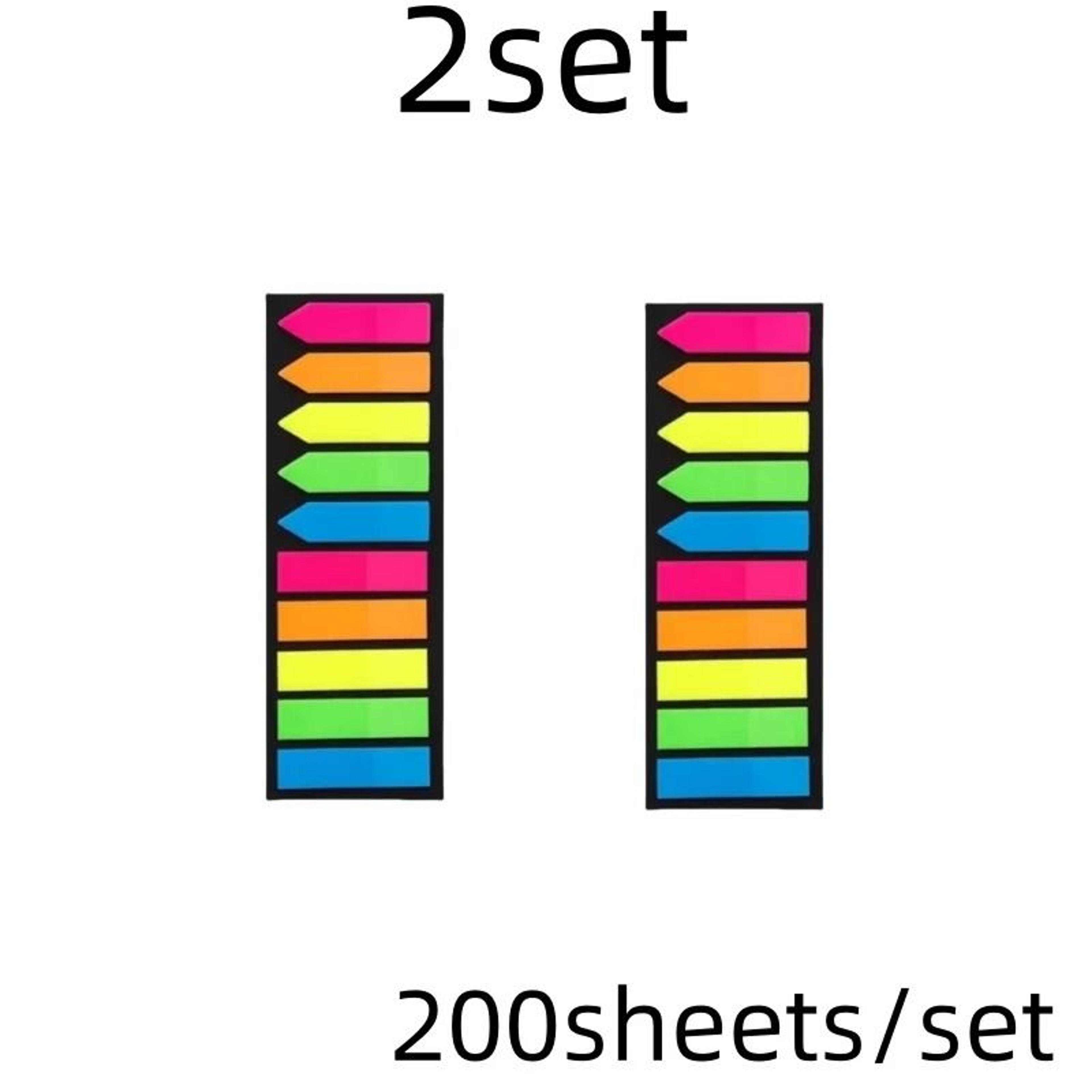 200 Sheets Transparent Sticky Notes  Clear Bookmark Index Tabs Set 20