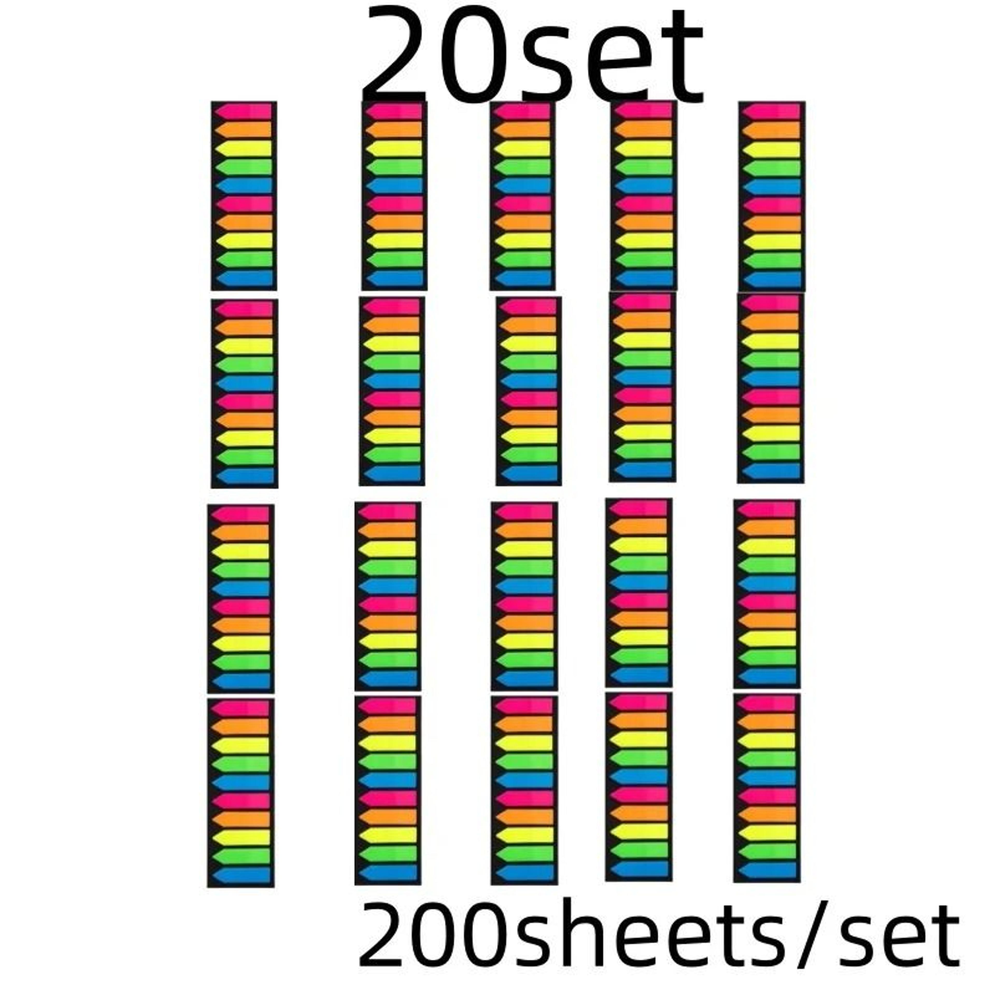 200 Sheets Transparent Sticky Notes  Clear Bookmark Index Tabs Set 29