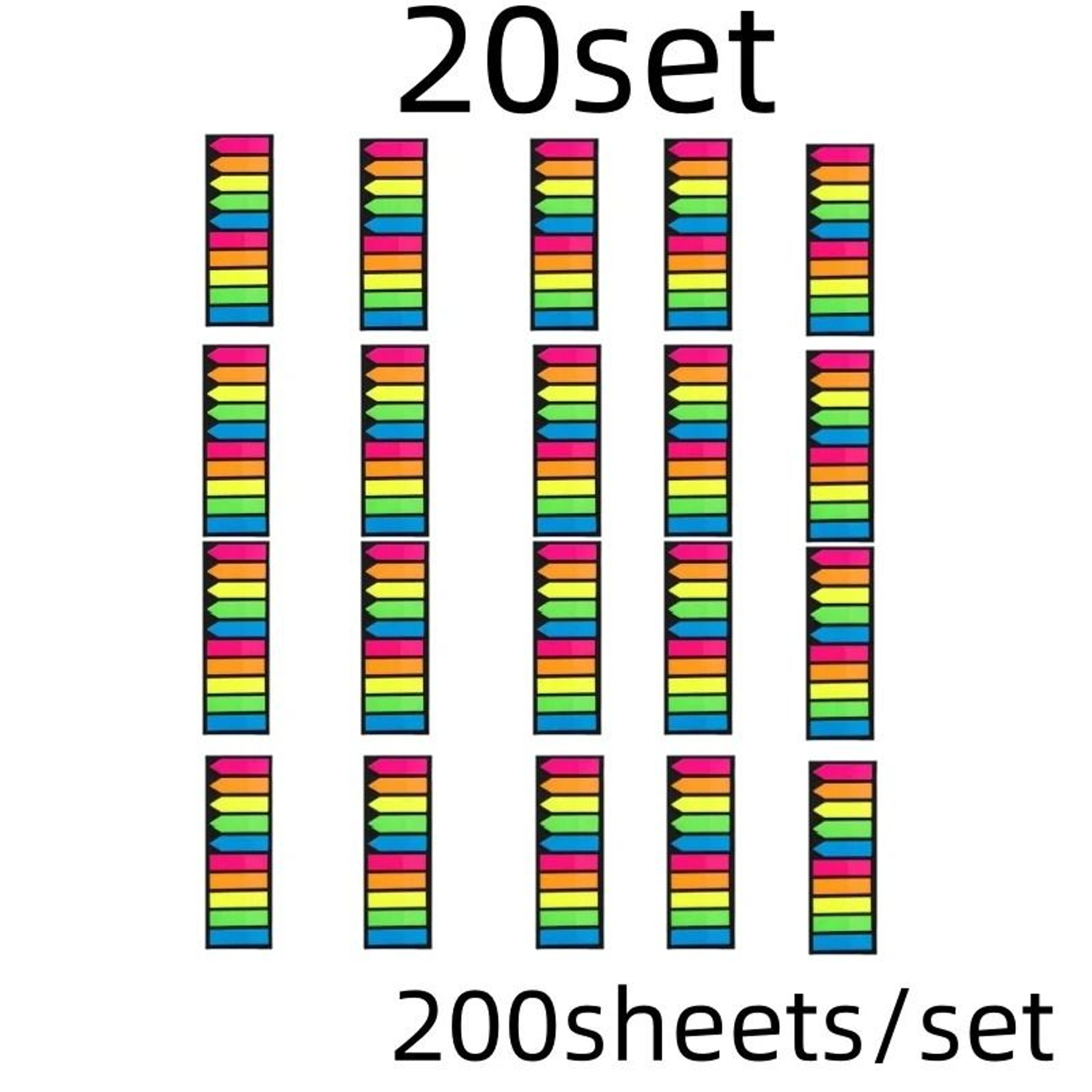 200 Sheets Transparent Sticky Notes  Clear Bookmark Index Tabs Set 24