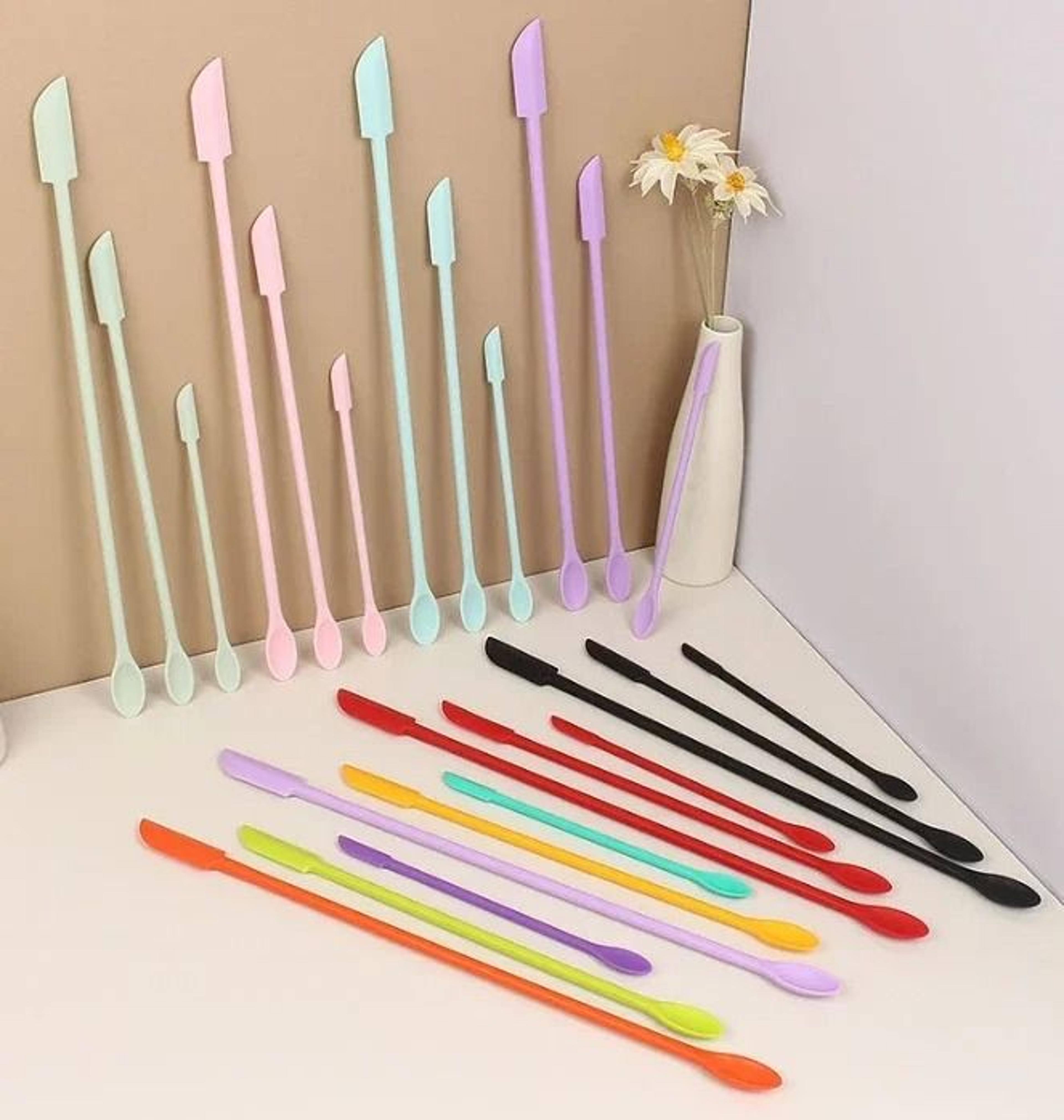 3Piece DualEnded Silicone Jar Spatula  Spoon Scraper Set 0