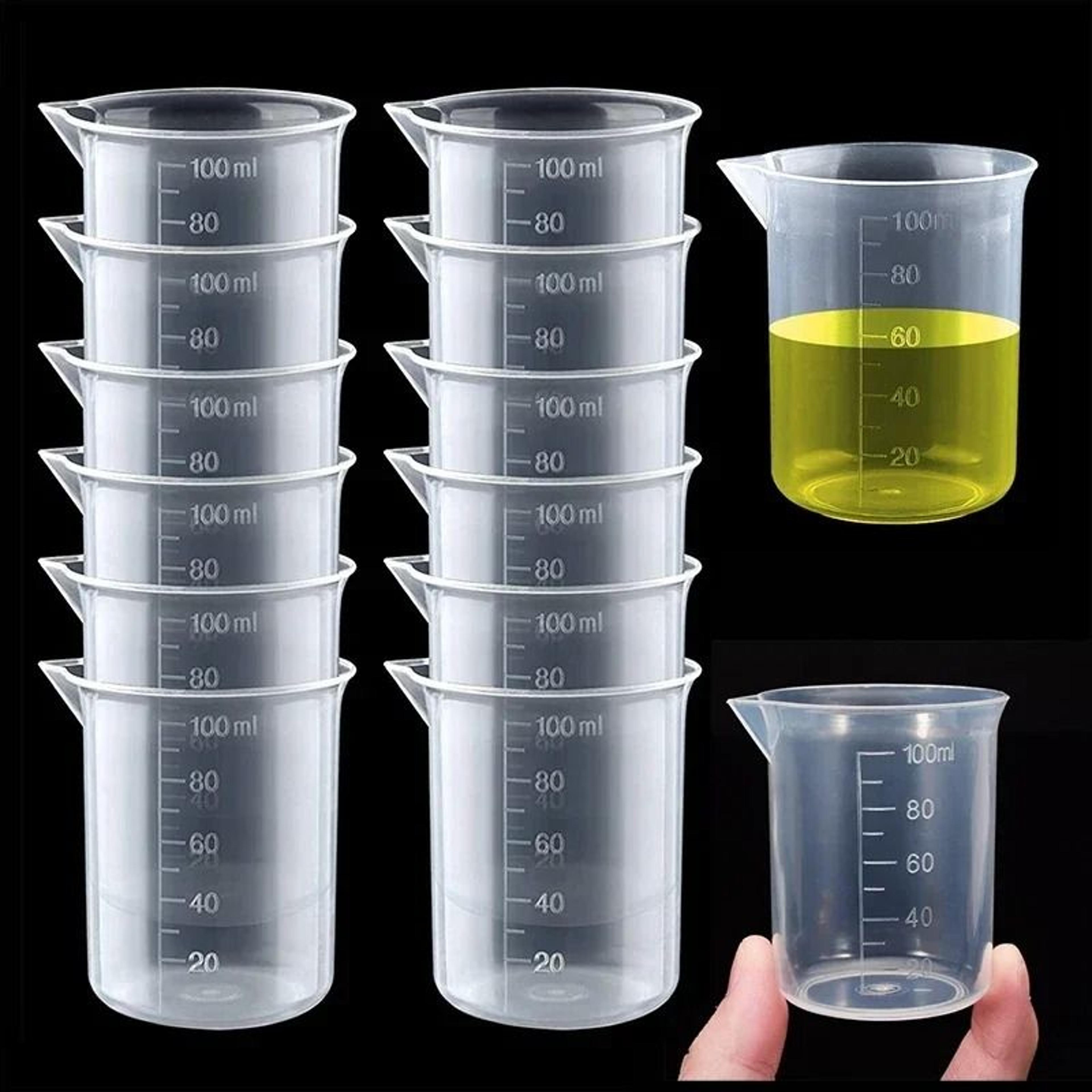 100ml Transparent Plastic Measuring Cup With Scaled Markings For Lab  Kitchen 0