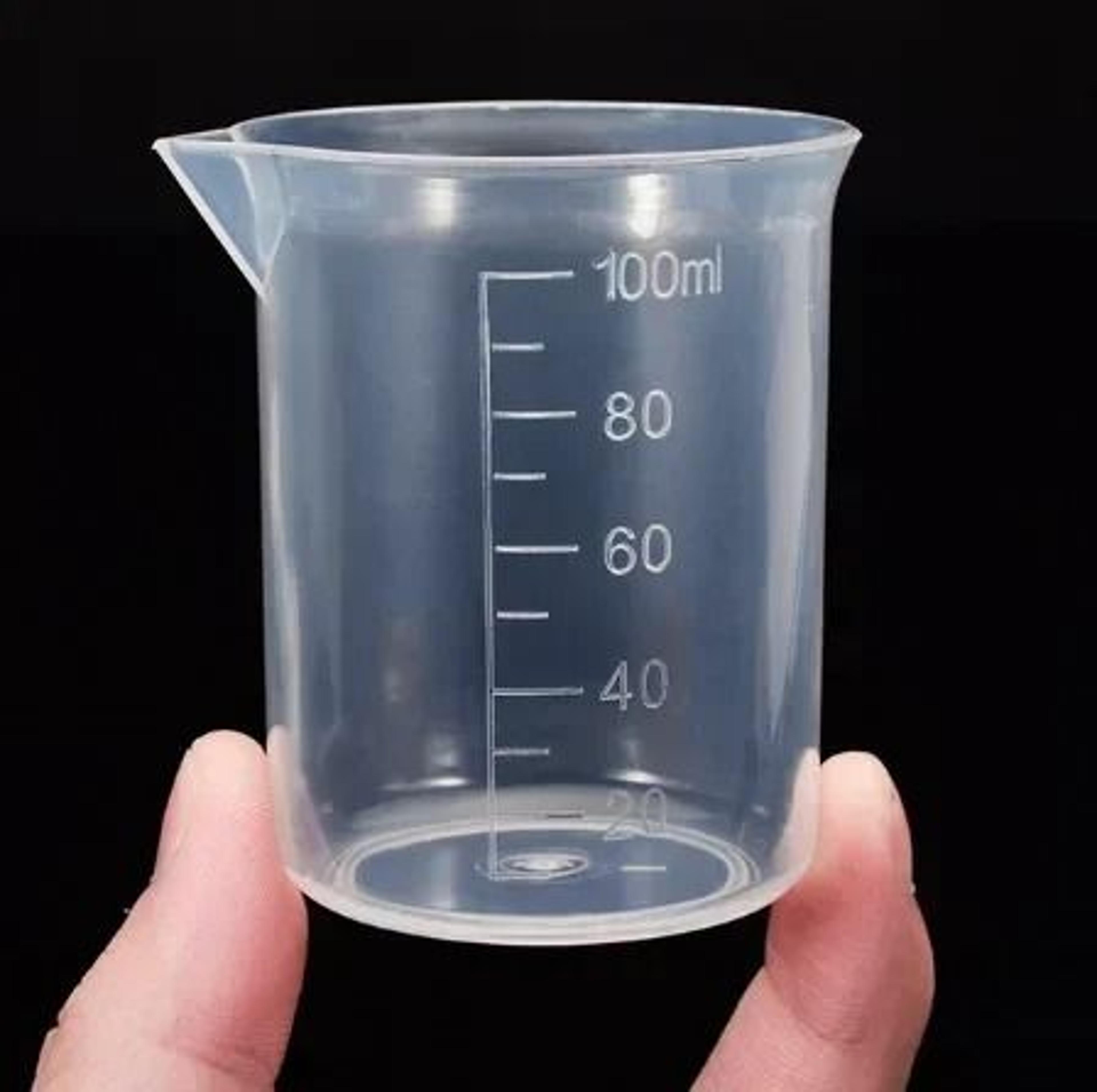 100ml Transparent Plastic Measuring Cup With Scaled Markings For Lab  Kitchen 5
