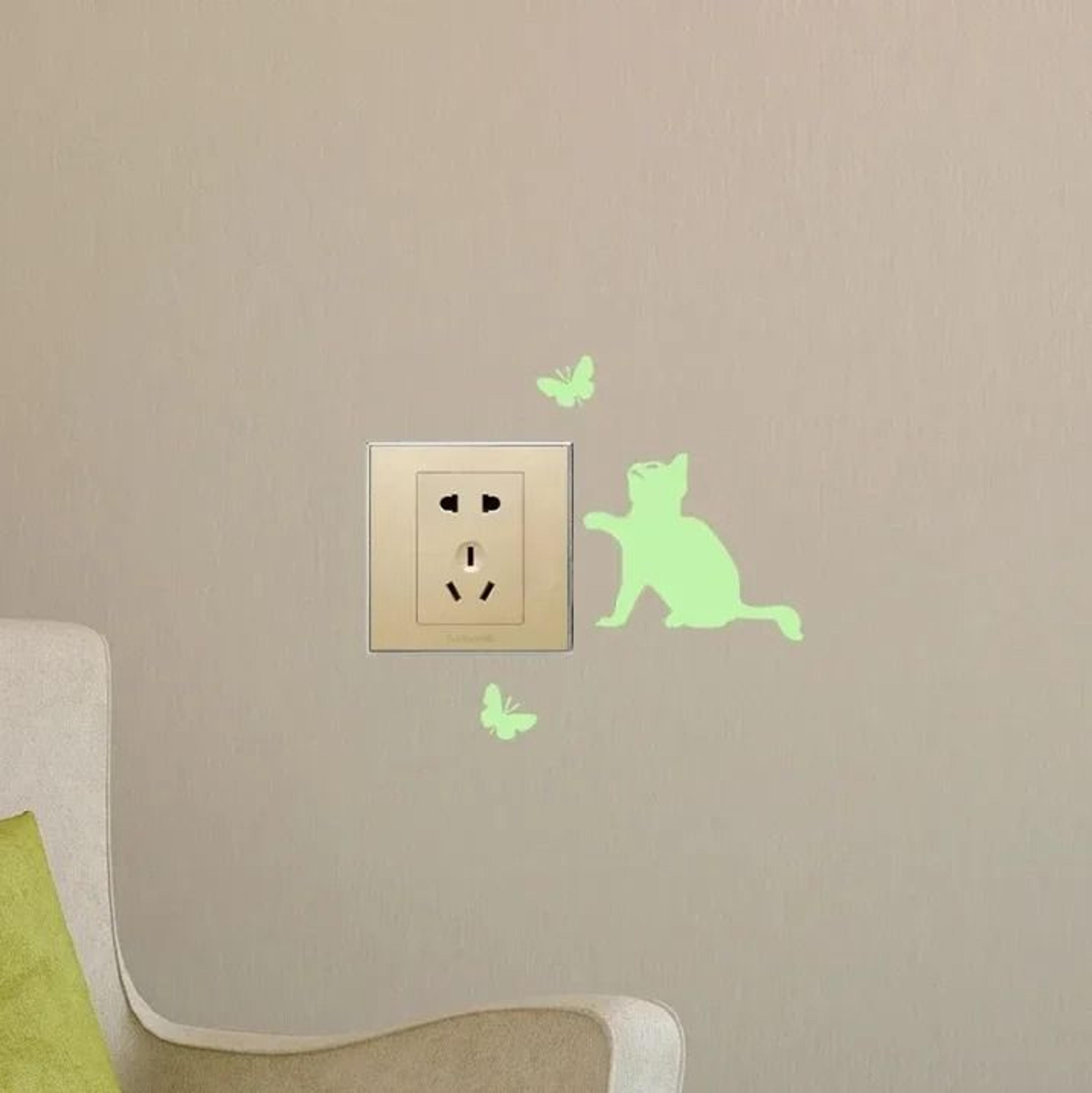 Luminous GlowintheDark Light Switch Stickers  Wall Decor For Kids Room 2