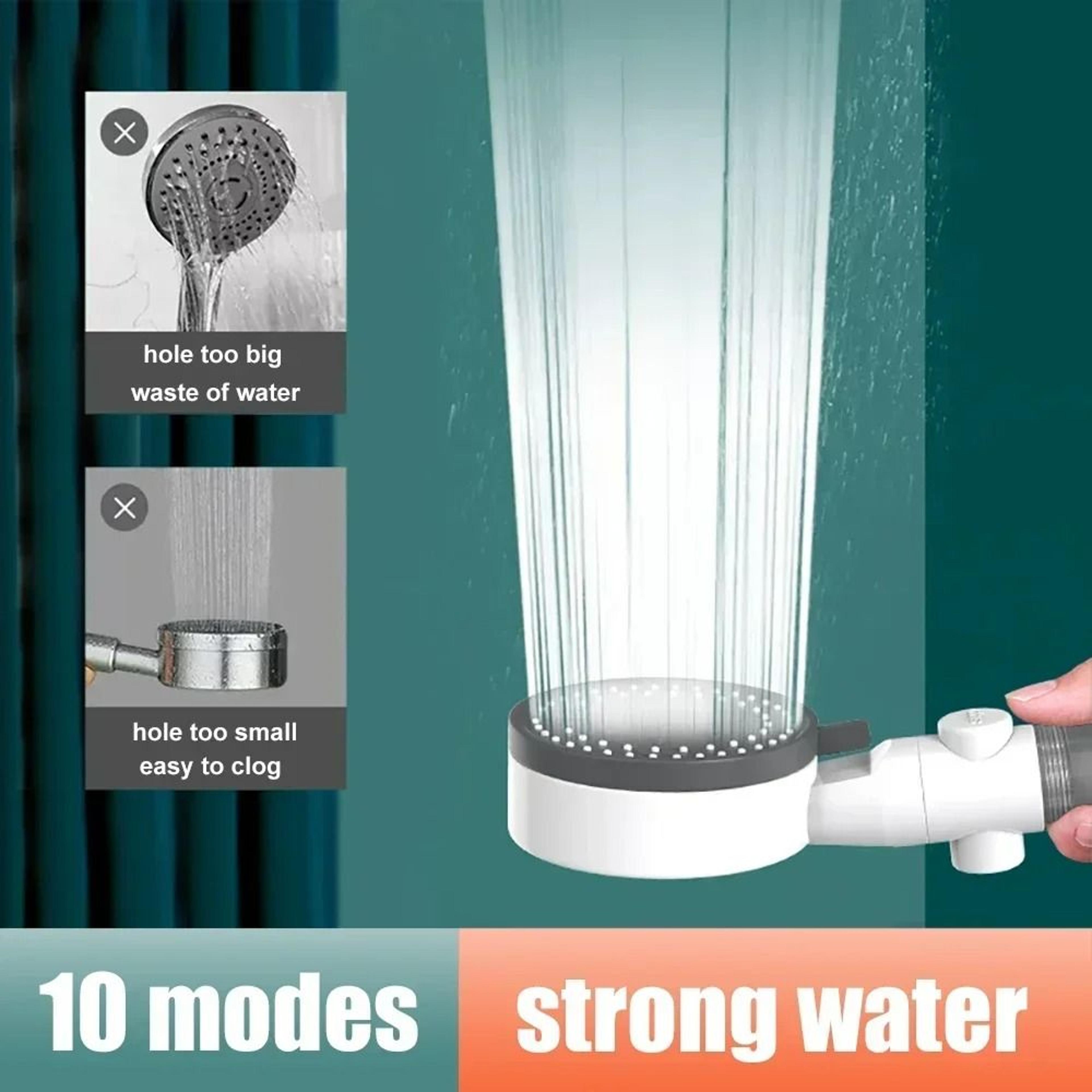 10Mode HighPressure Filter Showerhead With OneTouch Stop Button 2