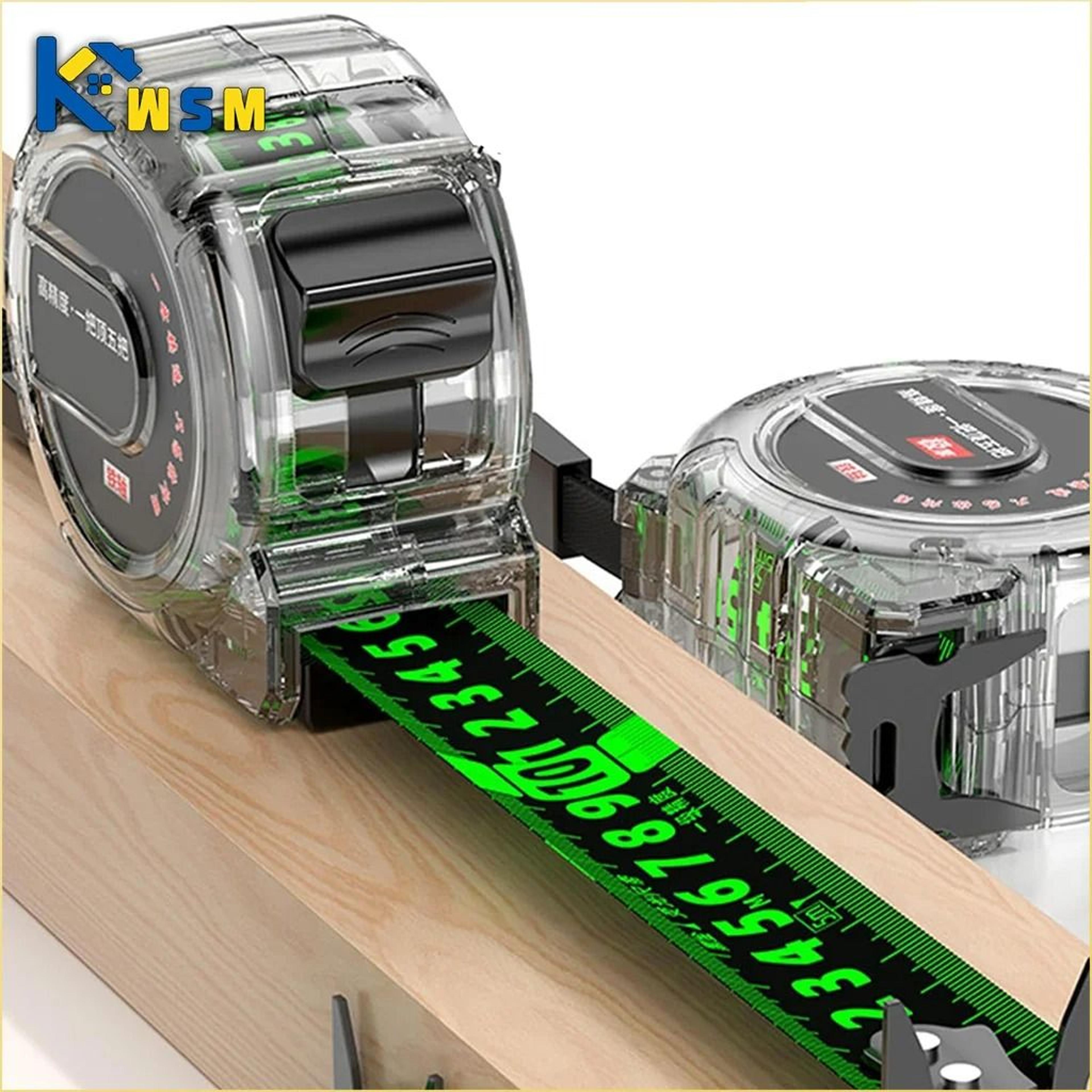 310M HighPrecision Fluorescent SelfLocking Tape Measure 0