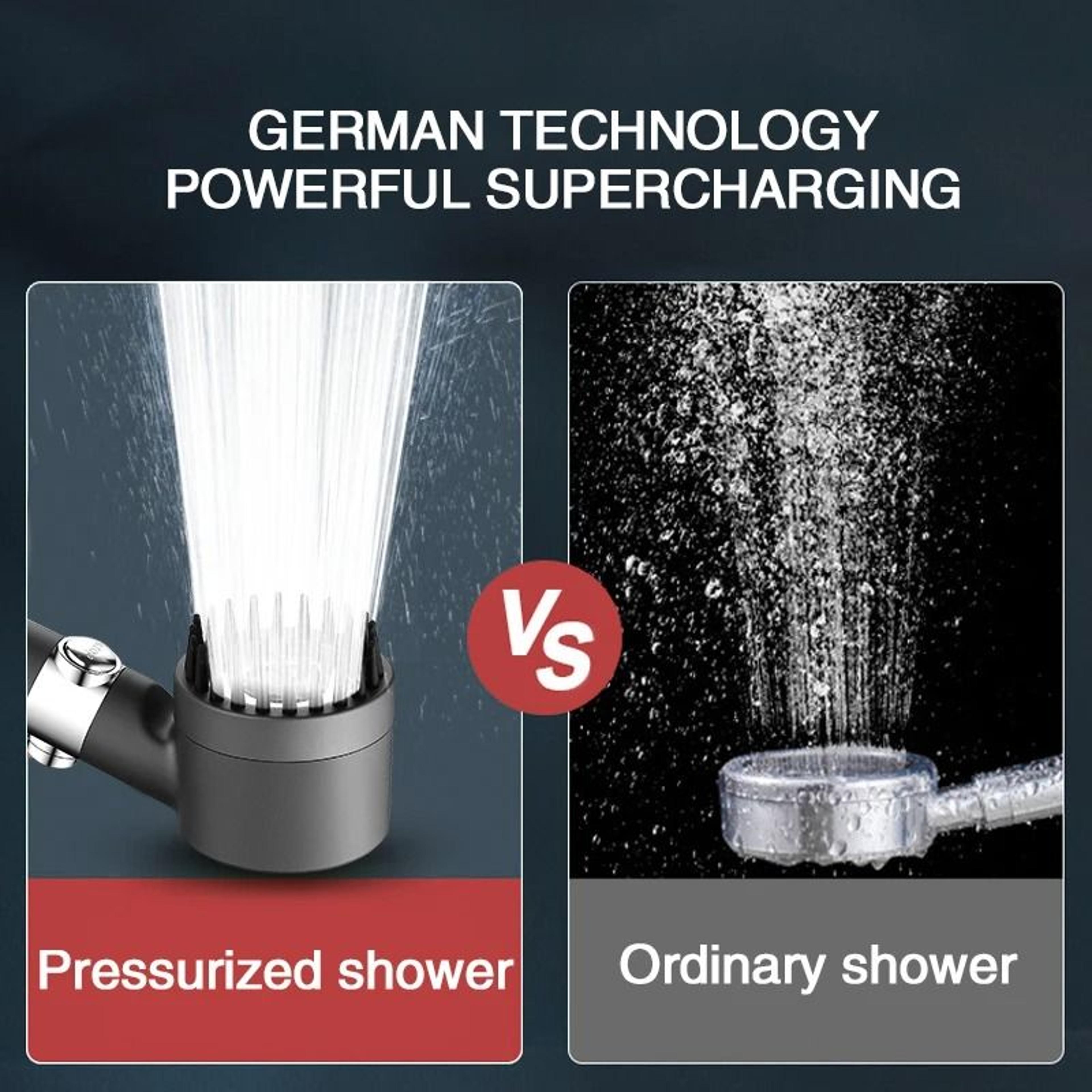HighPressure 3Mode Adjustable Shower Head With Silicone Scalp Massage Brush  Water Filter 3