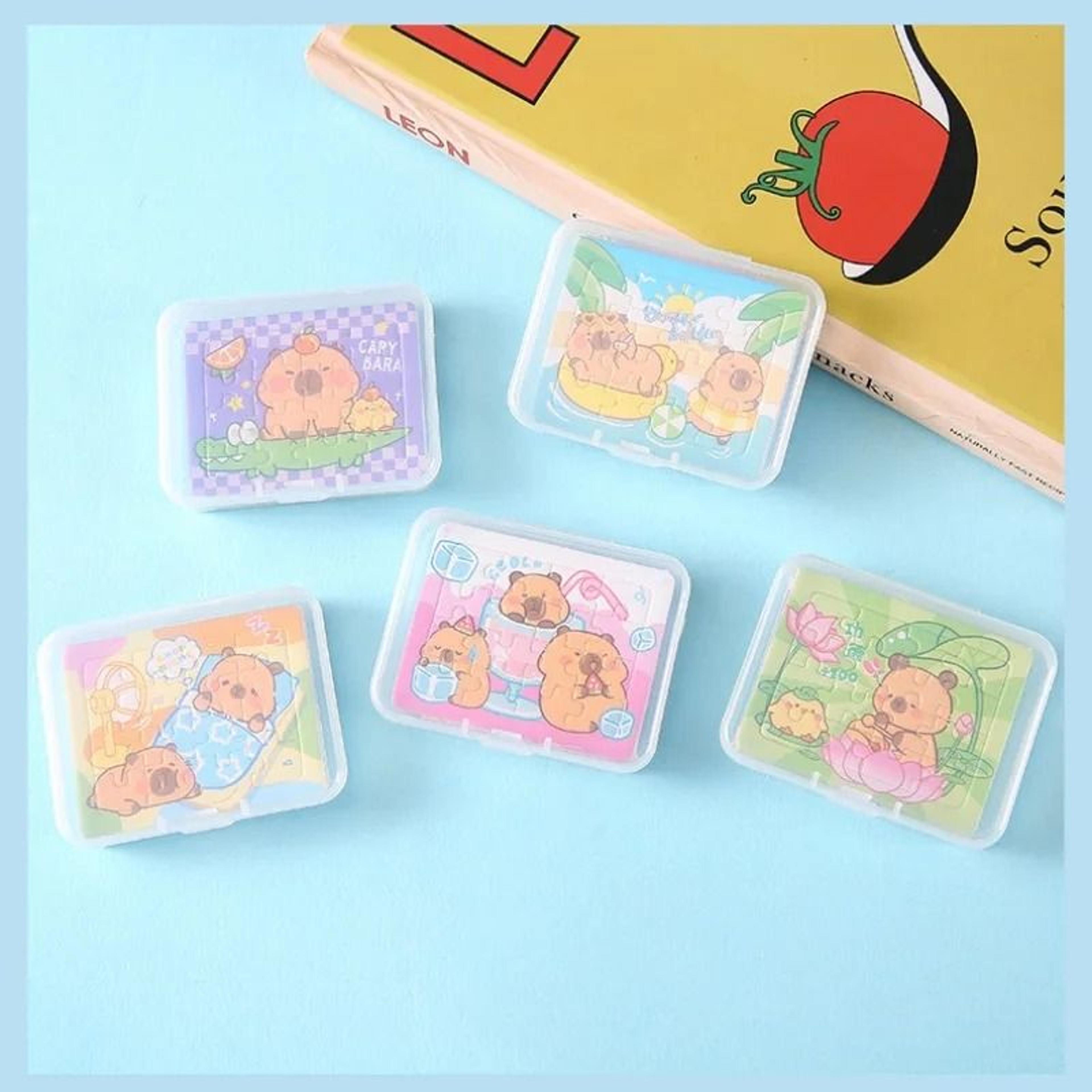 Cartoon Animal Capybara Mini Paper Jigsaw Puzzles  Educational Toy  Party Favor Set For Kids 4