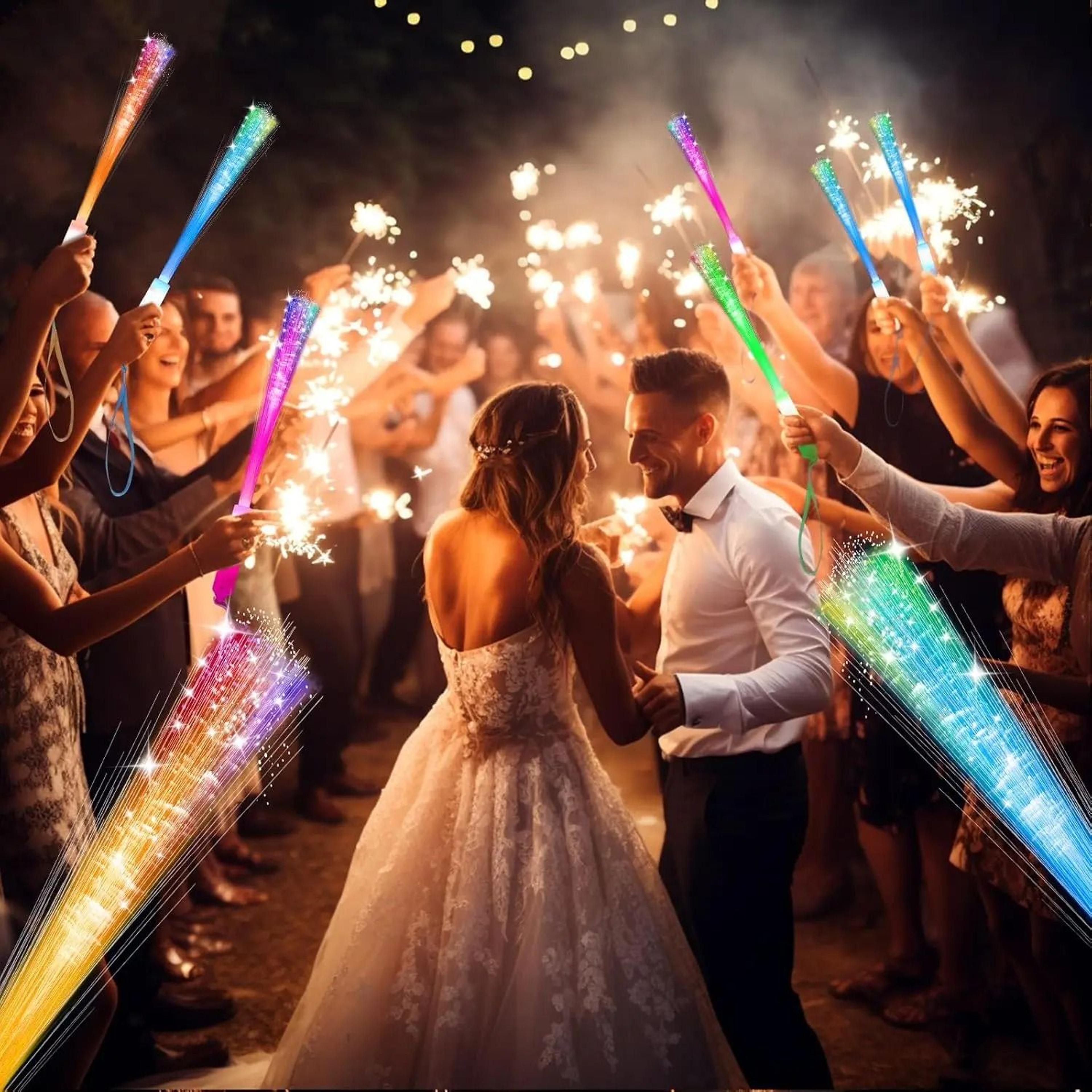 Fiber Optic LED Glow LightUp Wands  MultiColor Concert Support Props  Party Lighting 1