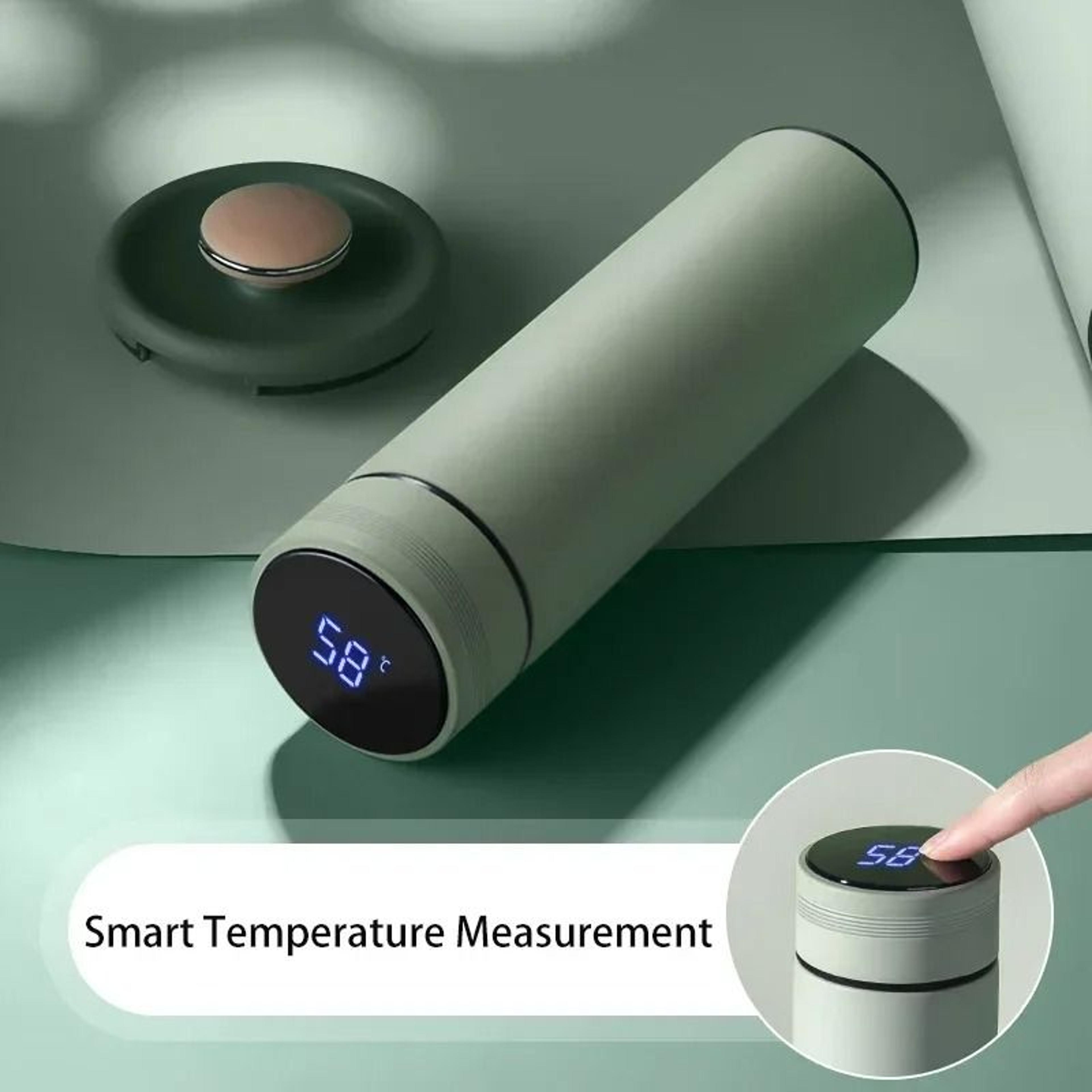 500ml Smart Stainless Steel Thermos Cup  Temperature Display Vacuum Insulated Travel Mug With Divid 1