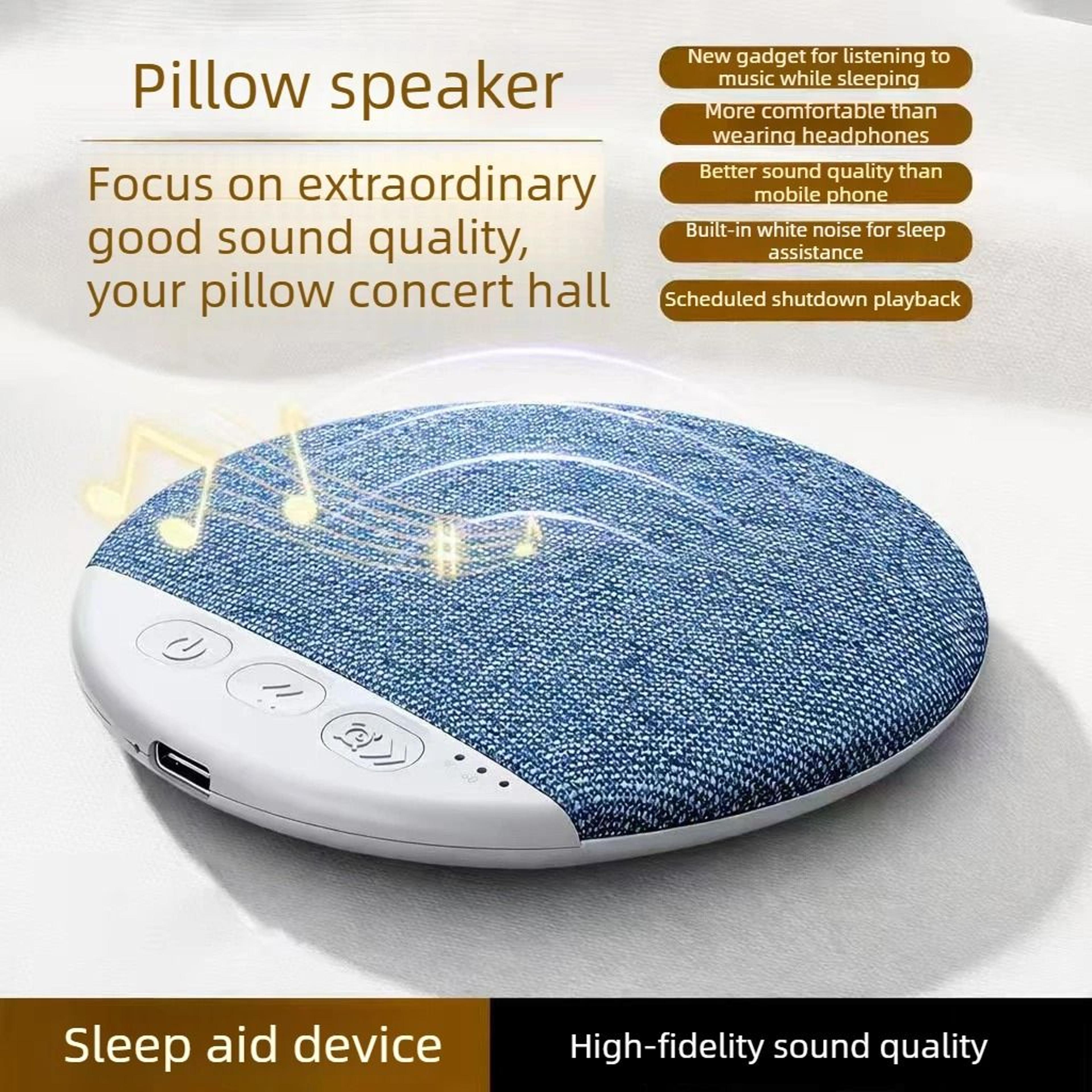Mini Wireless Bluetooth UnderPillow Sleep Speaker  Bone Conduction Sound Disc For Insomnia Relief   1
