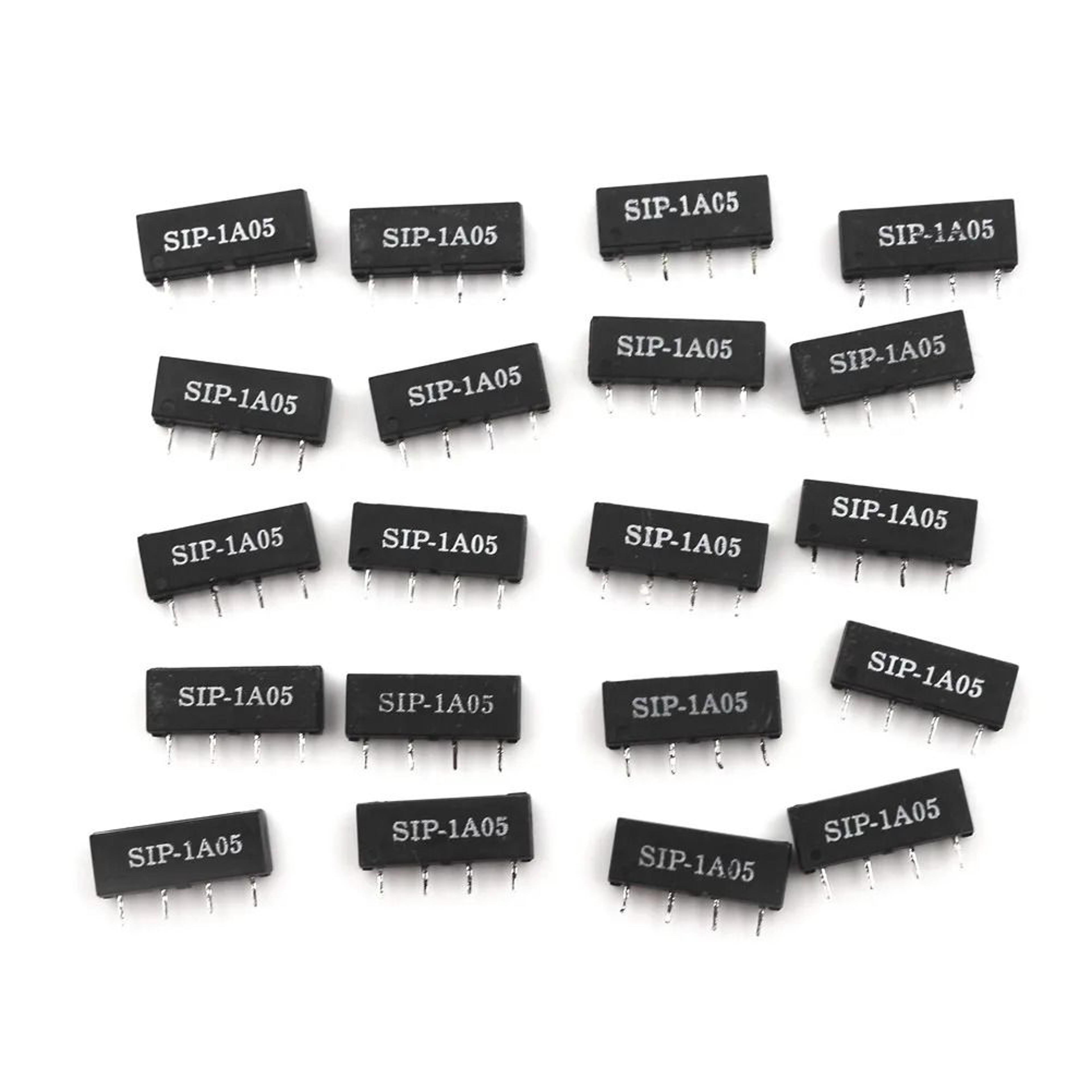 20Pcs 5V SIP1A05 4Pin Dry Reed Switch Relays 0