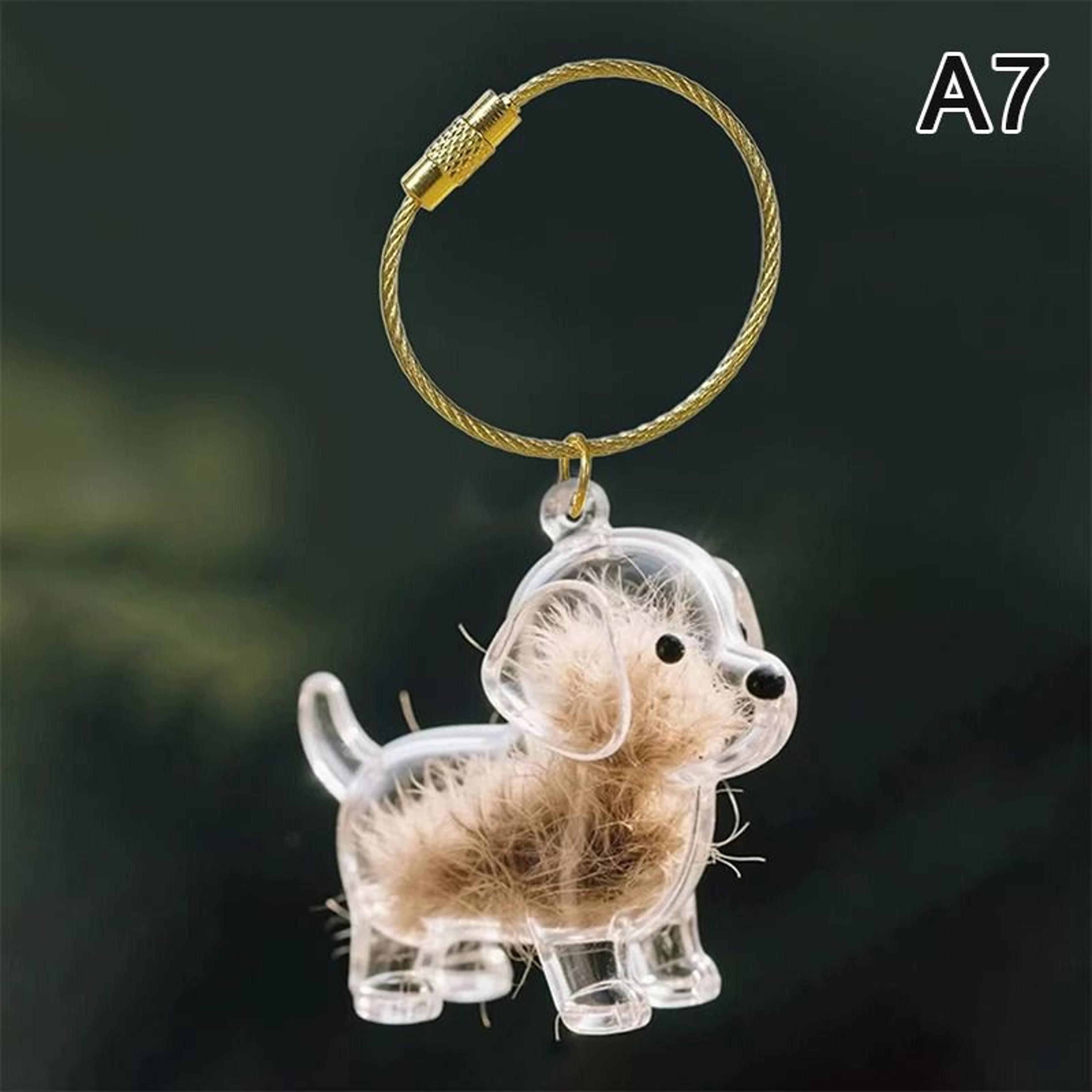 Dog Hair Storage Keychain Bottle  Pet Fur Memorial Capsule 12