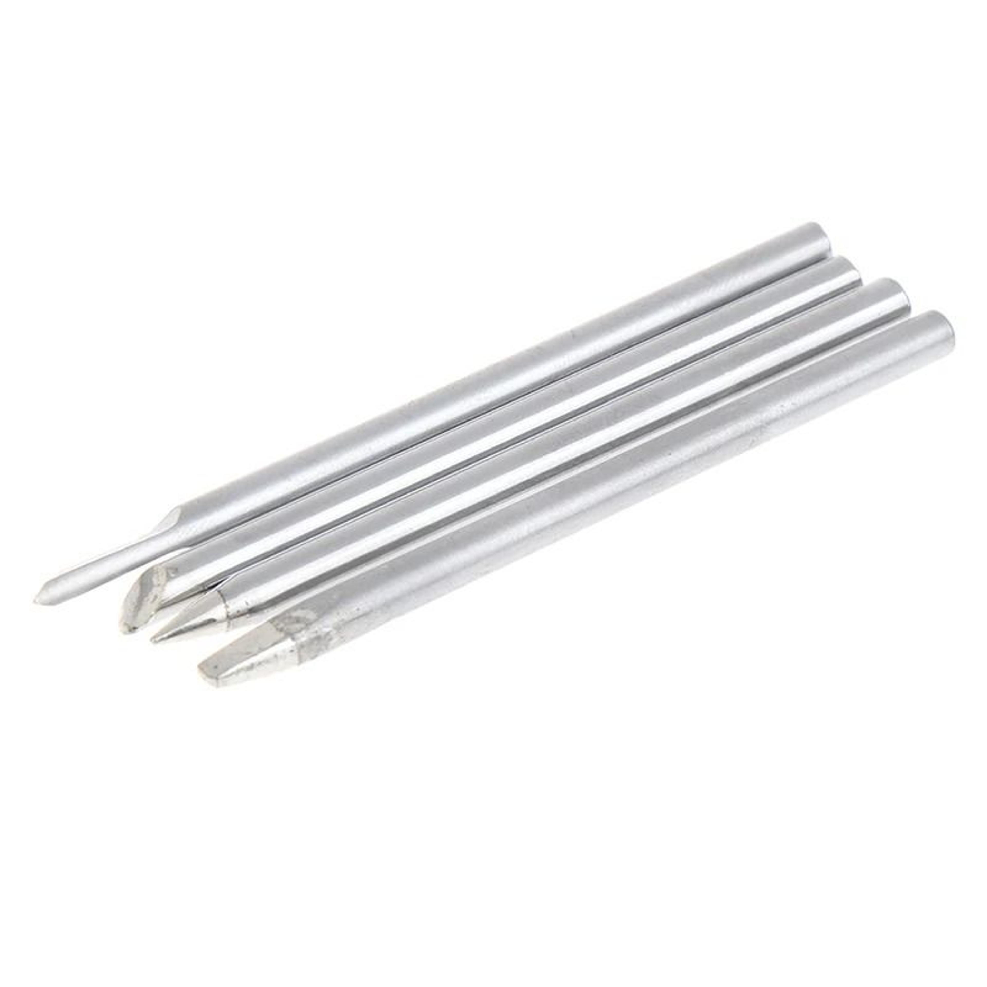 4Pcs Copper Soldering Iron Tips 30W 40W 60W For External Heat Irons 5
