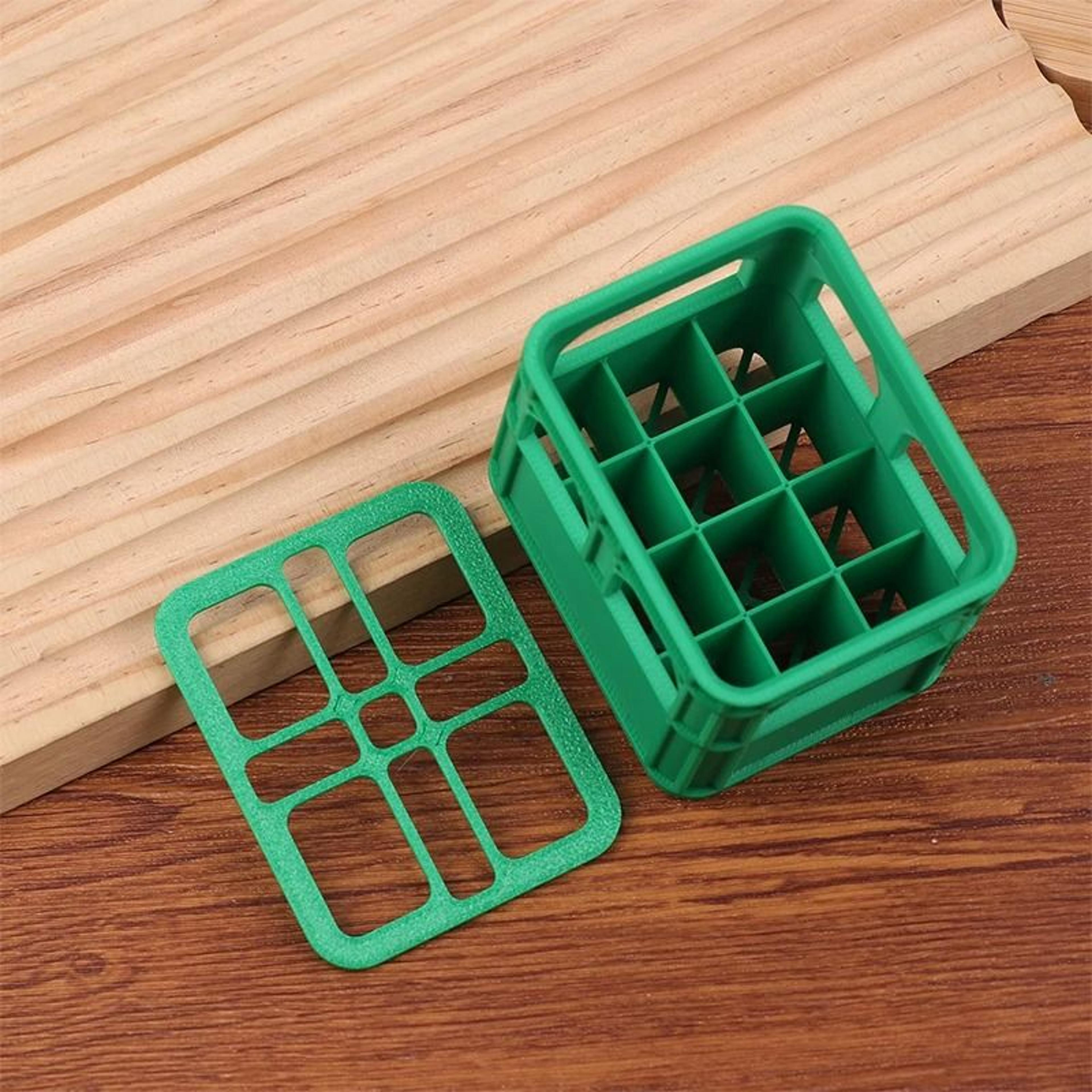 3D Printed Mini Beer Crate Battery Storage Box Holds 12x AA Or 24x AAA 10