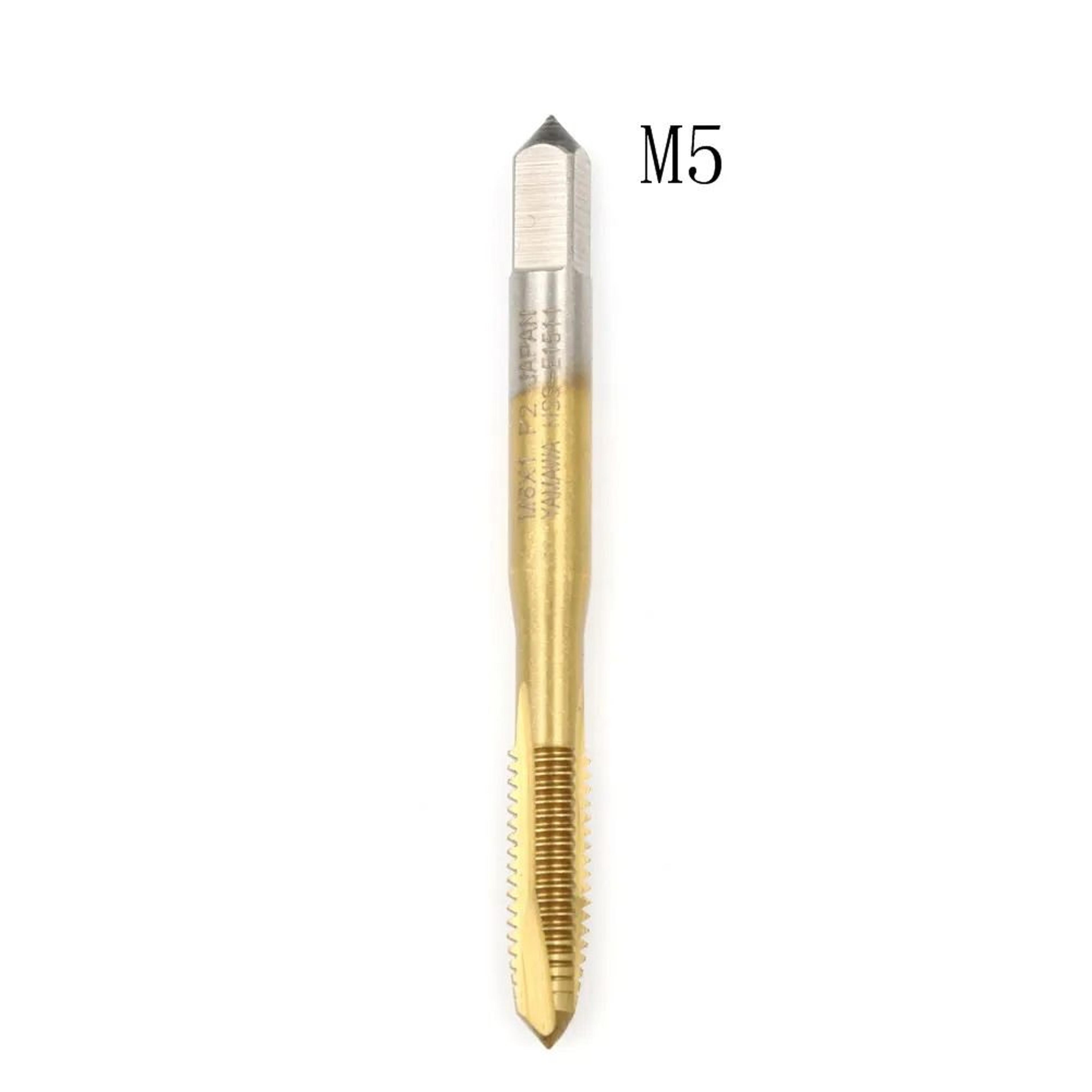 HSS 6542 Hand Tap Drill Bits Right Hand Thread Metalworking Machine Taps Set 6