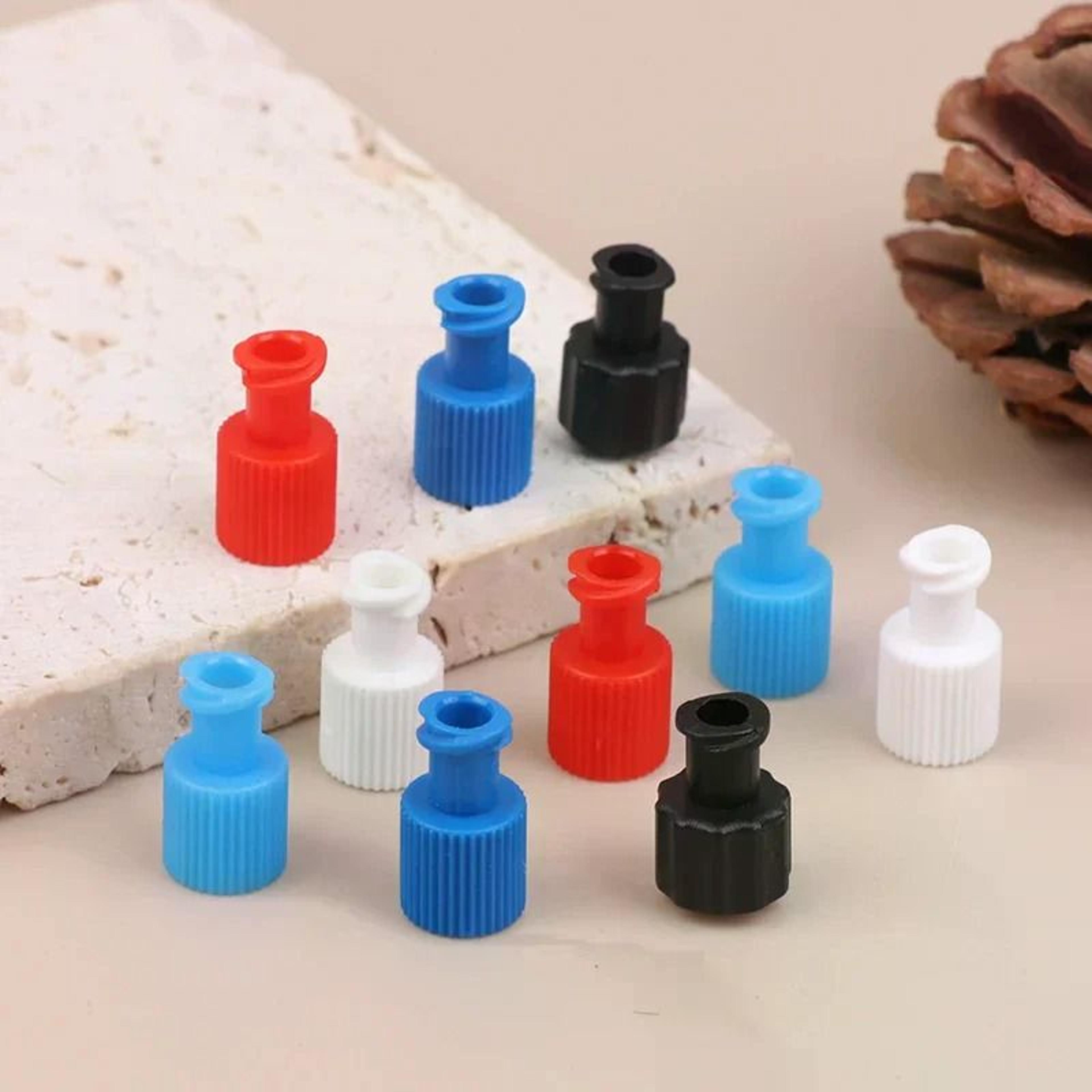 10Pcs Integrated PP Luer Lock Plug Adapters Male  Female Syringe End Caps 1