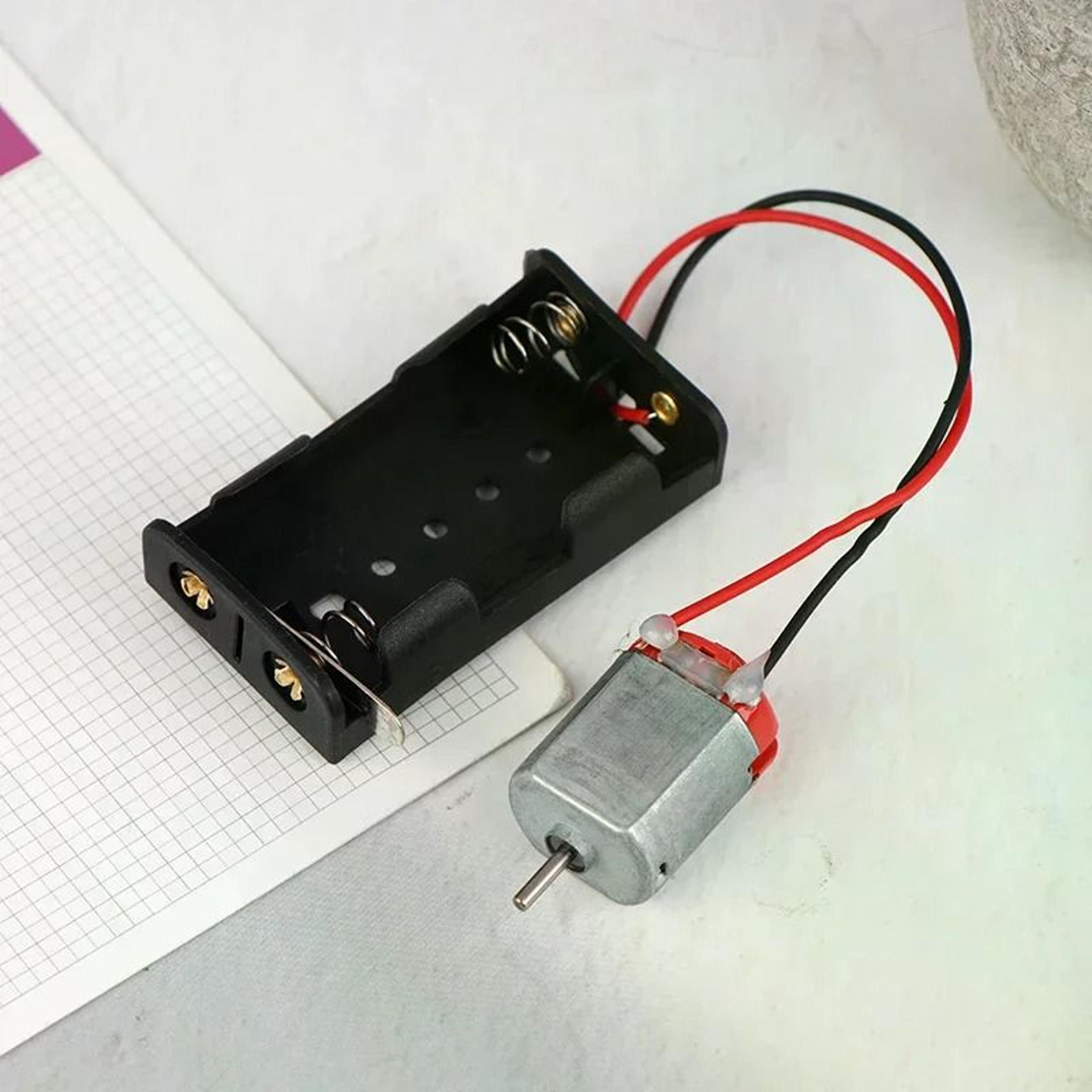 130 mini electric motor kit with dual battery holder & switch (16,500 rpm)