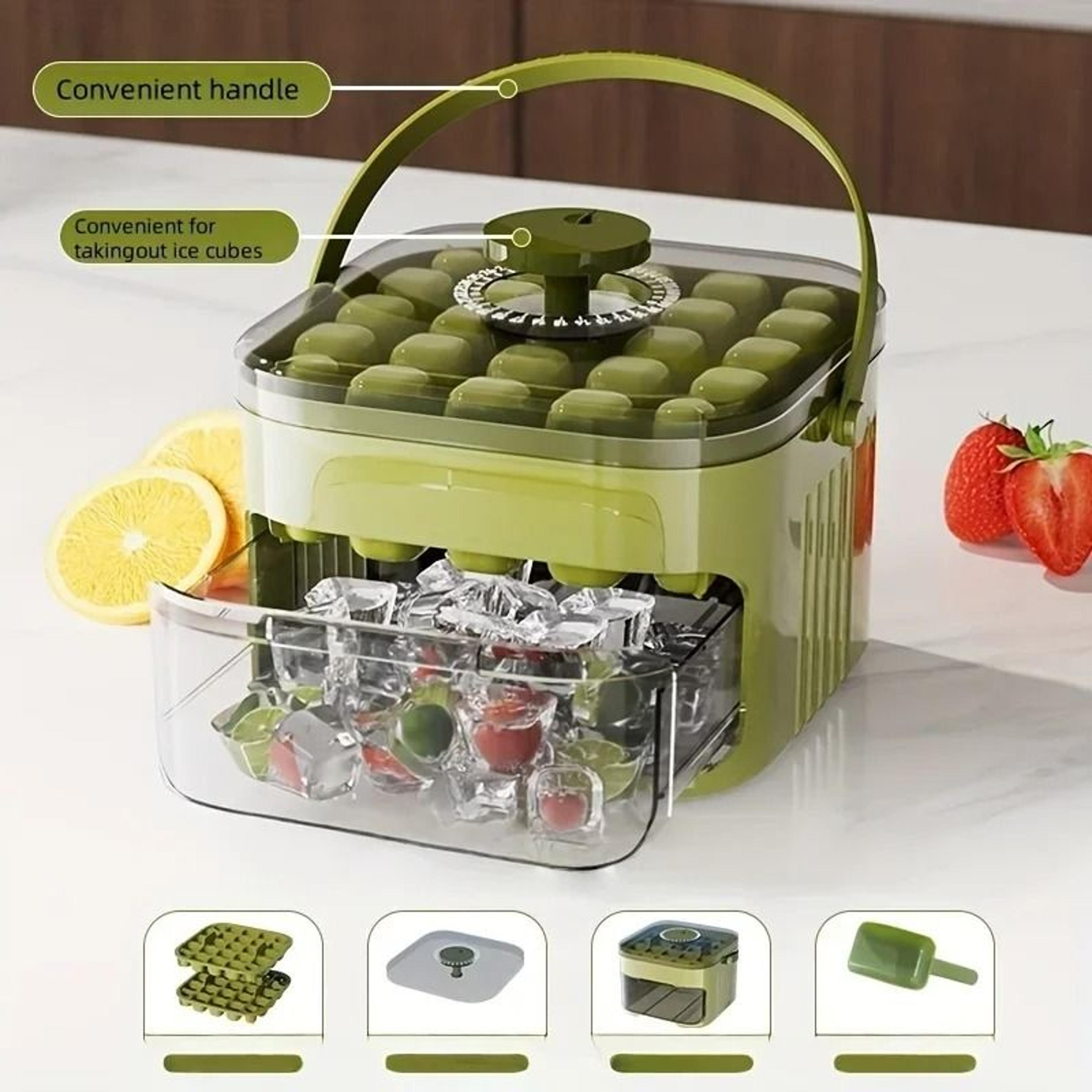 PressType Ice Cube Mold Box With Easy Demolding Tray For Home Refrigerators 5