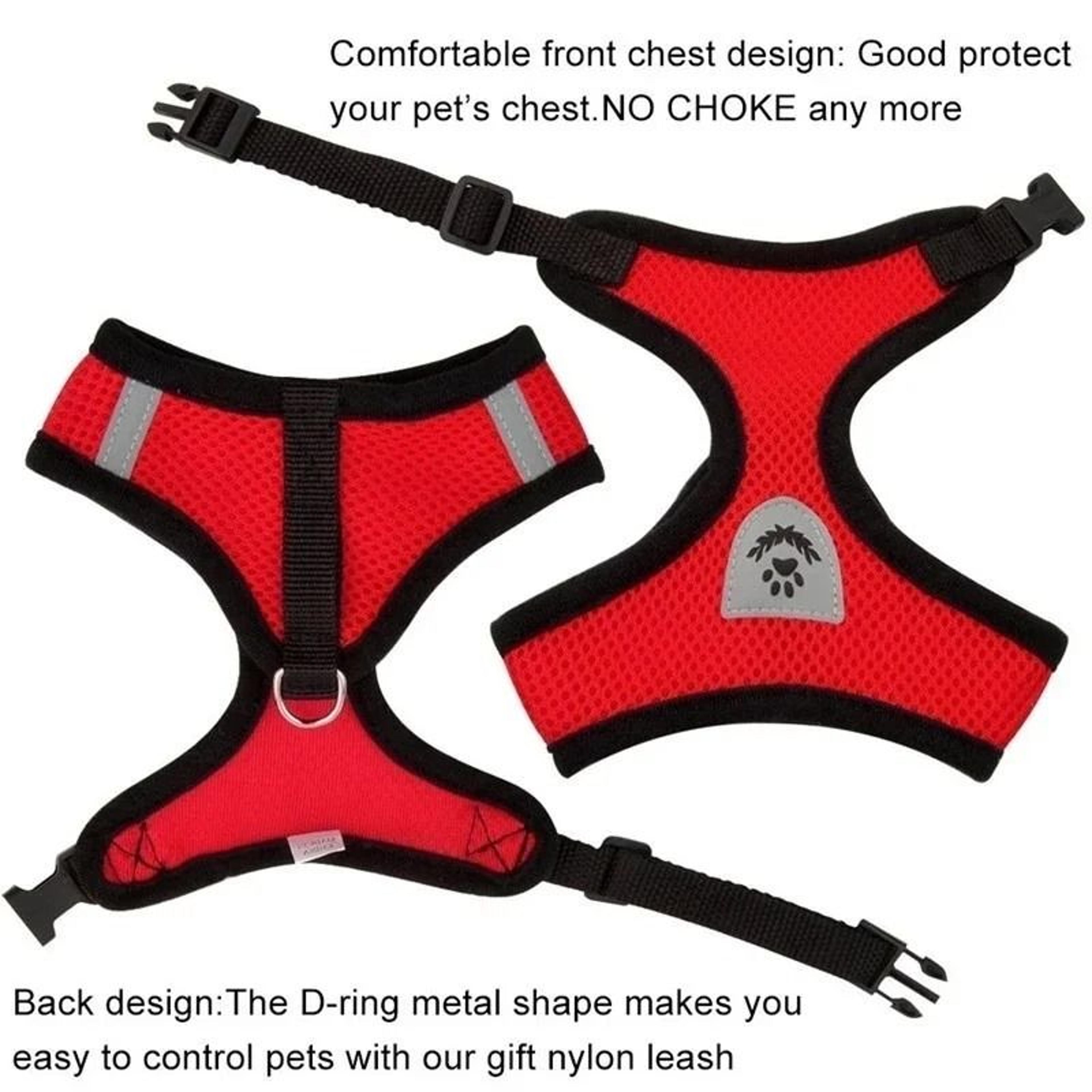 Adjustable Soft Breathable Mesh Dog Harness And Leash Set For Small  Medium Pets 2