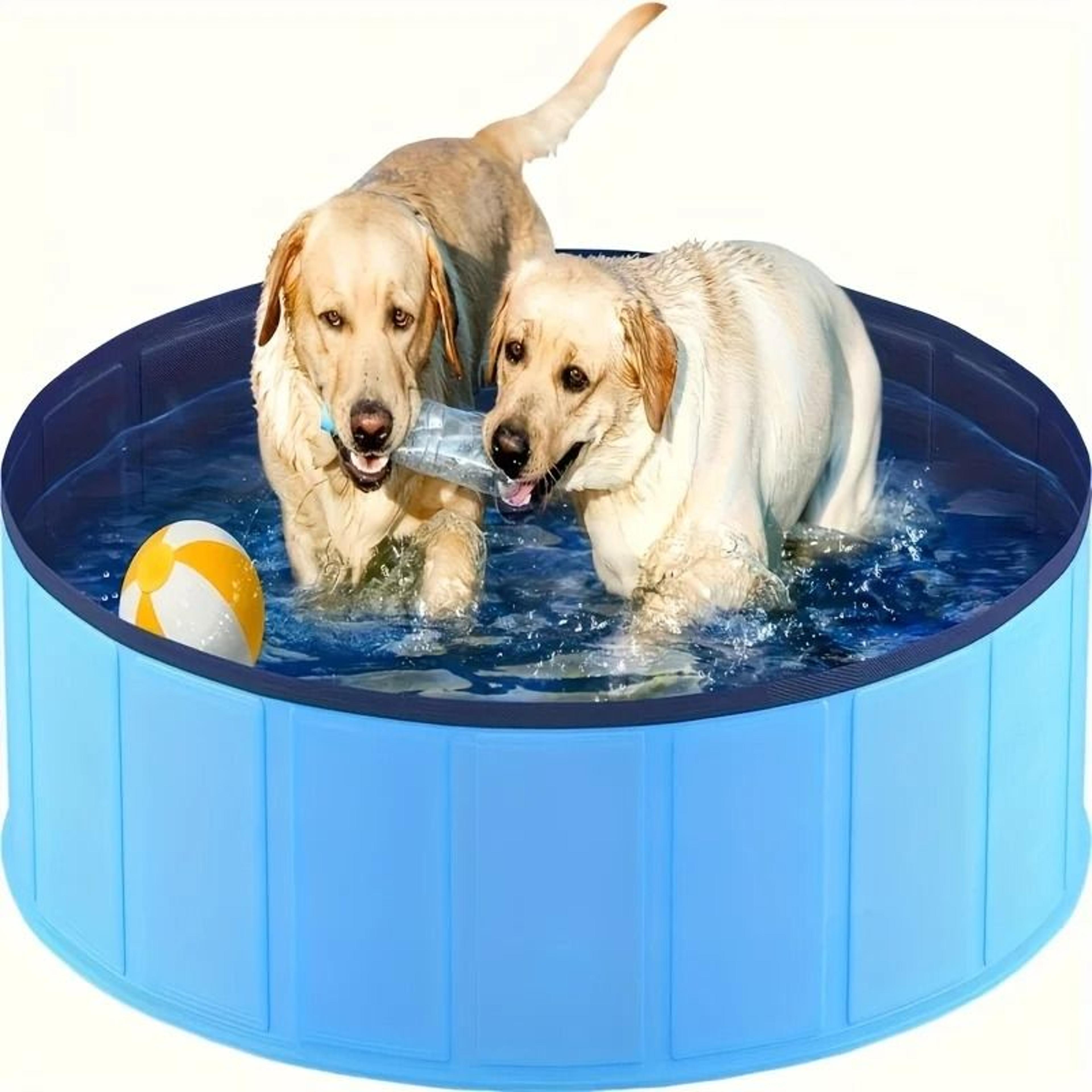 HeavyDuty Blue Pet Bath Tub  Portable Folding Dog Grooming Pool 1