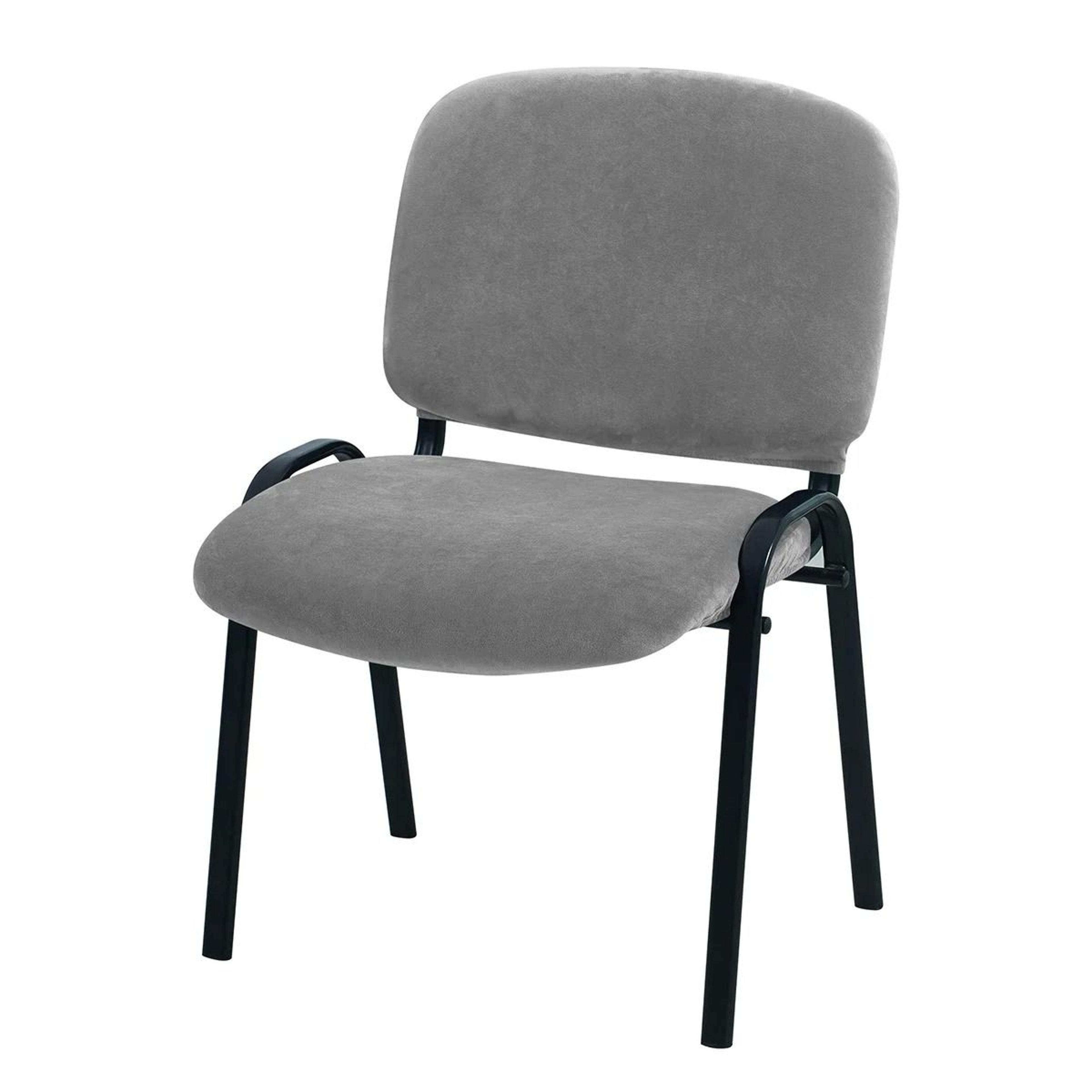 2Piece Velvet Split Low Back Chair Cover Set Stretch Seat  Backrest Slipcovers 6