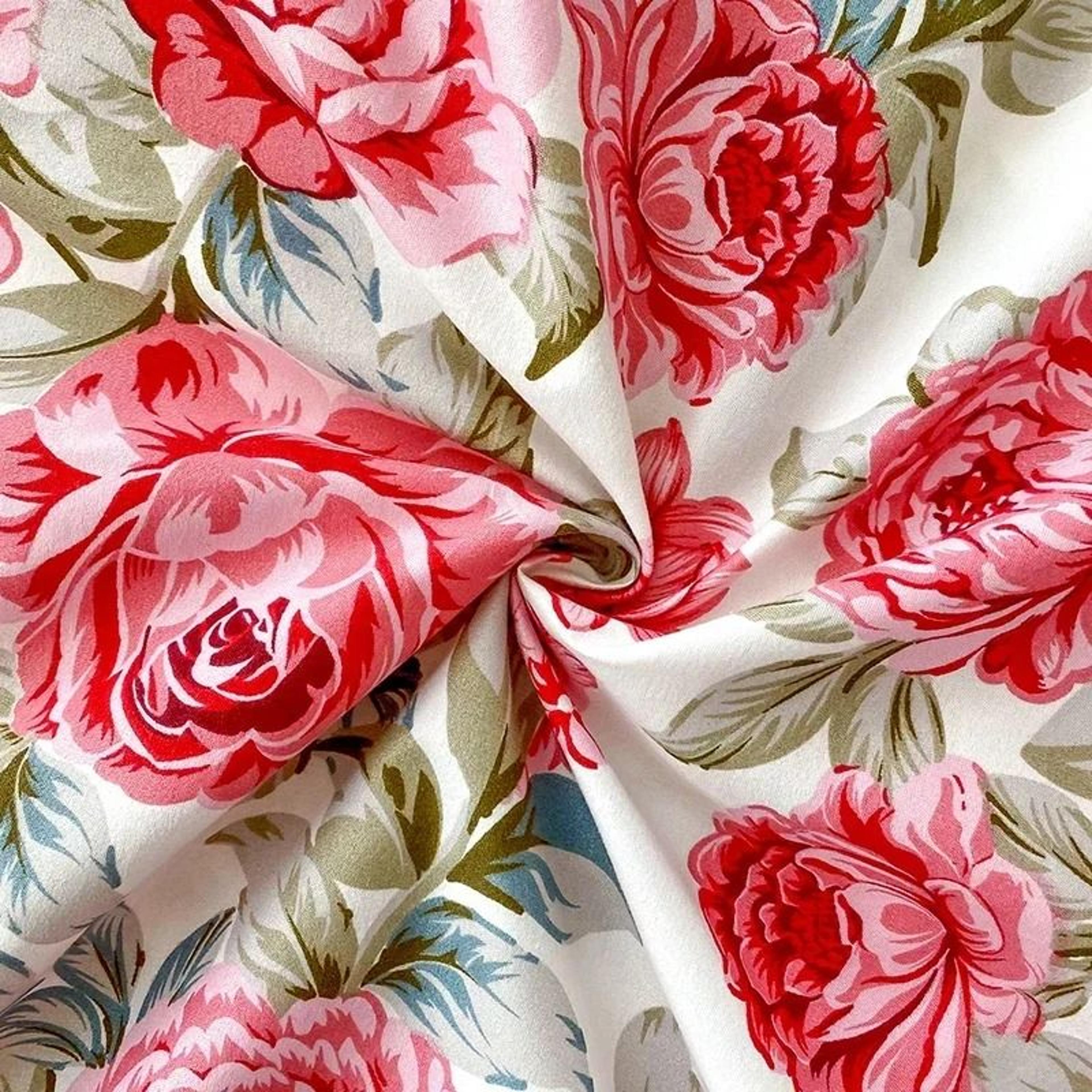 Red Flower Printed Flat Bed Sheet Reactive Printed Microfiber Top Sheet 3