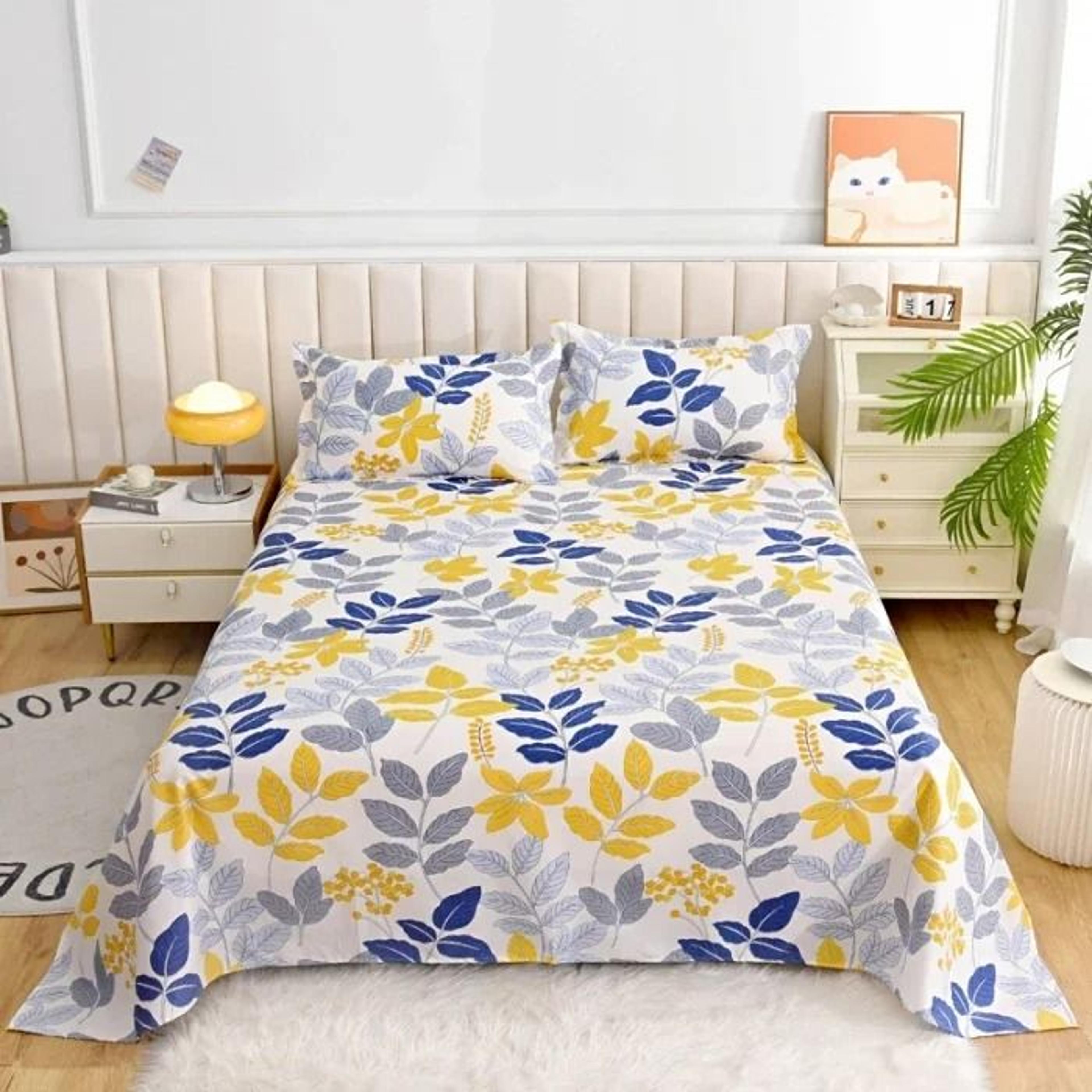 Red Flower Printed Flat Bed Sheet Reactive Printed Microfiber Top Sheet 20