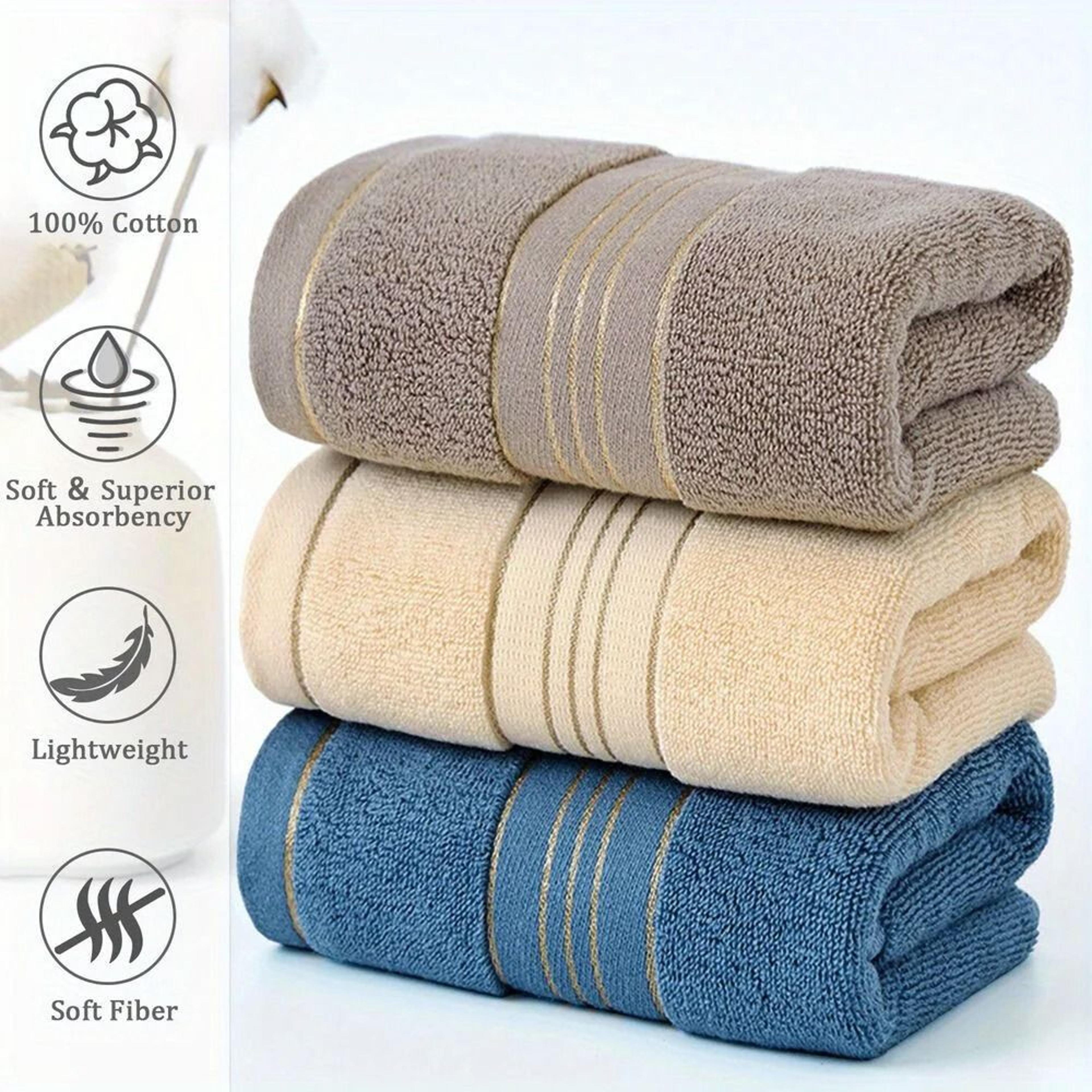100 Pure Cotton QuickDry Bath Towel 32x72cm Soft Absorbent Hand Towel 0