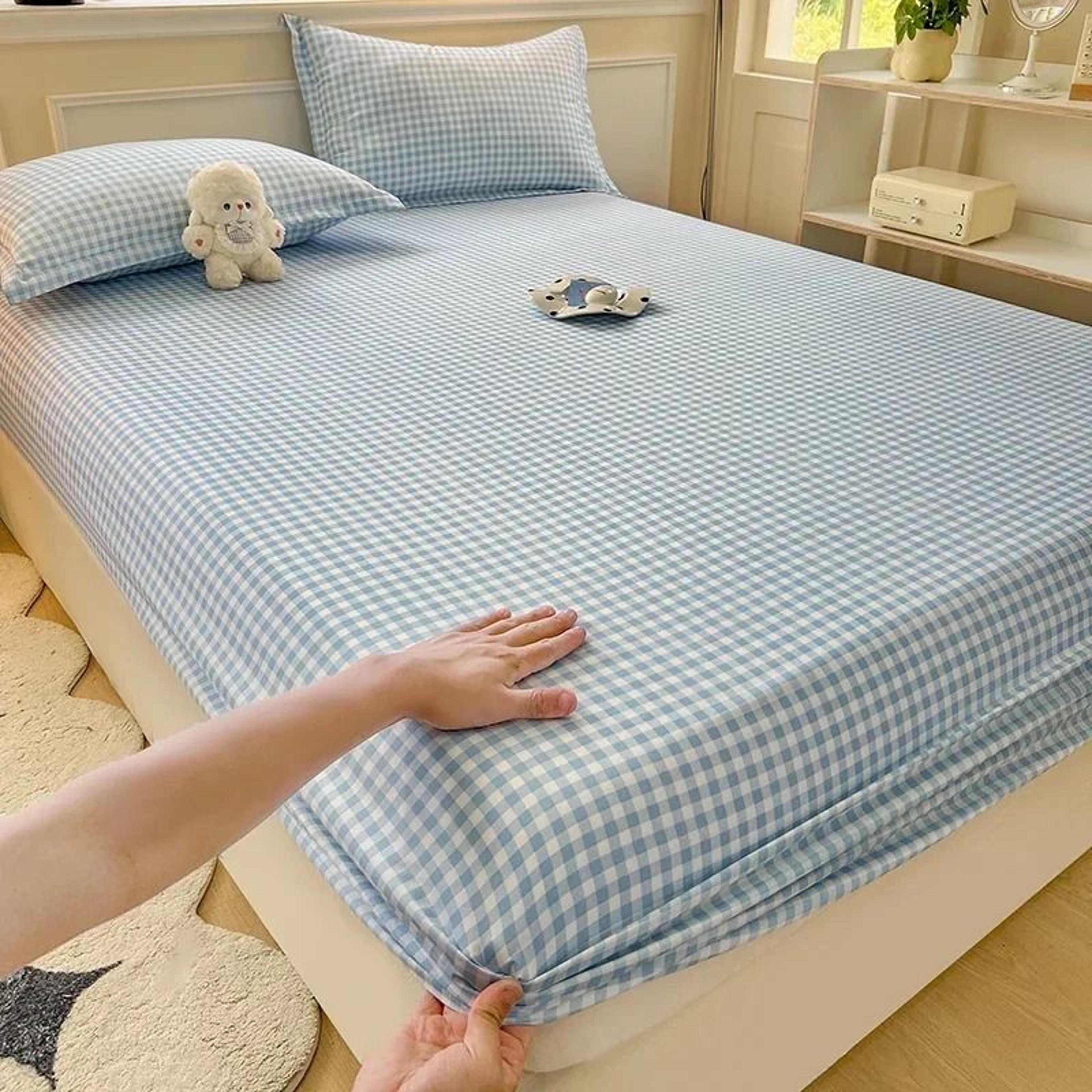 Adjustable NonSlip Fitted Sheet With Elastic Bands Breathable Mattress Cover For Double Queen  King 8